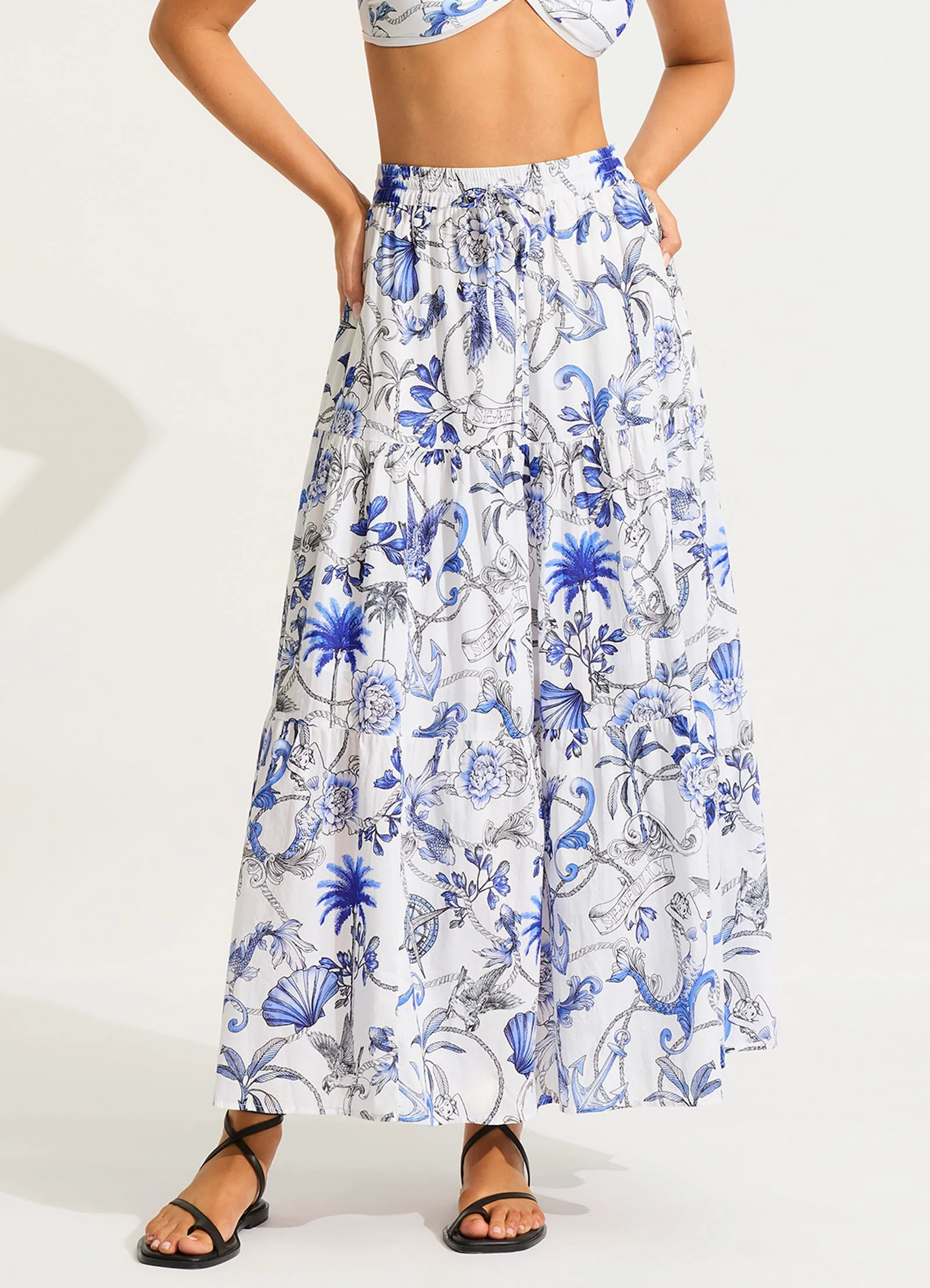 Ahoy Maxi Skirt - White - Image 2