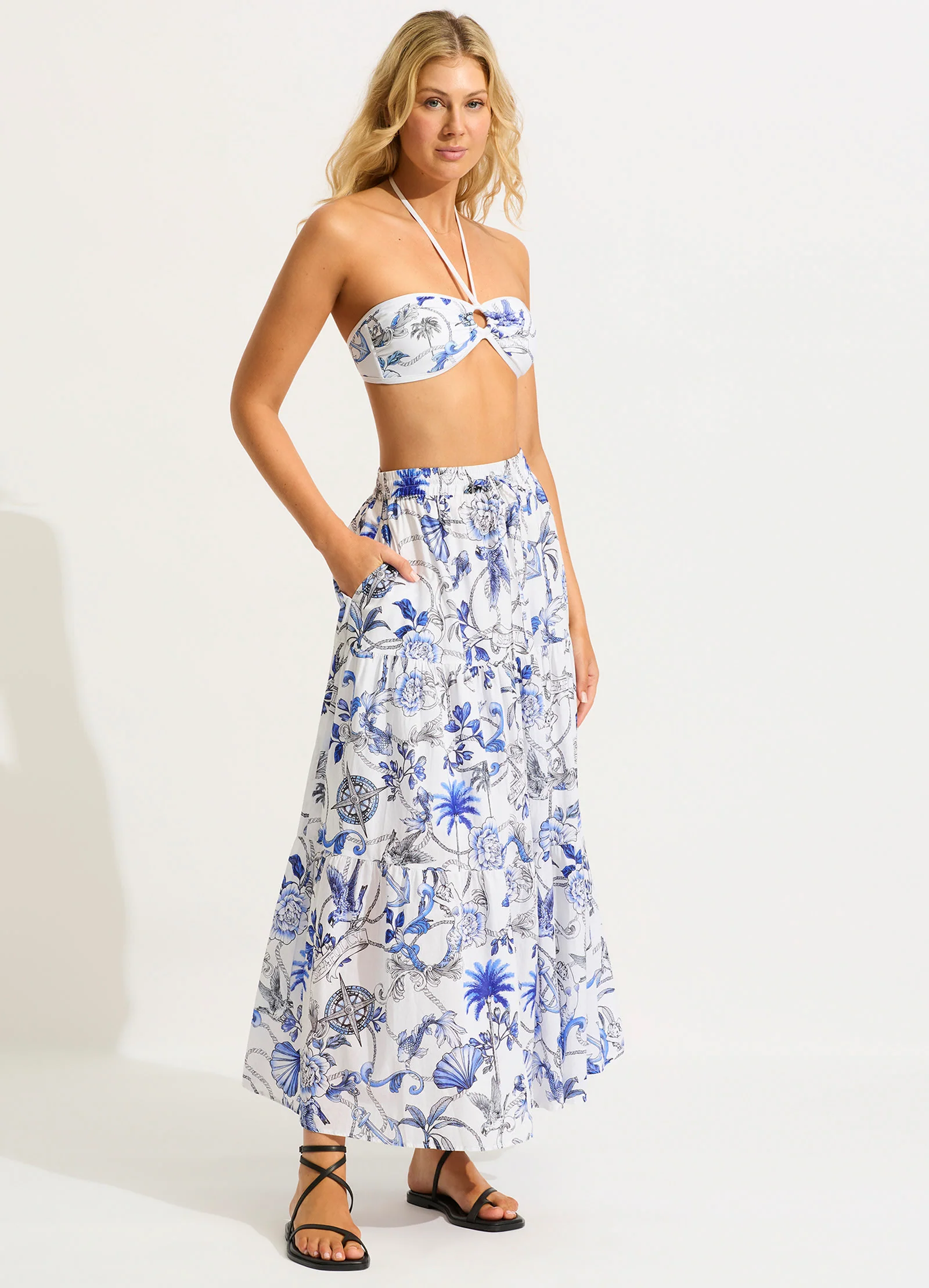 Ahoy Maxi Skirt - White - Image 3
