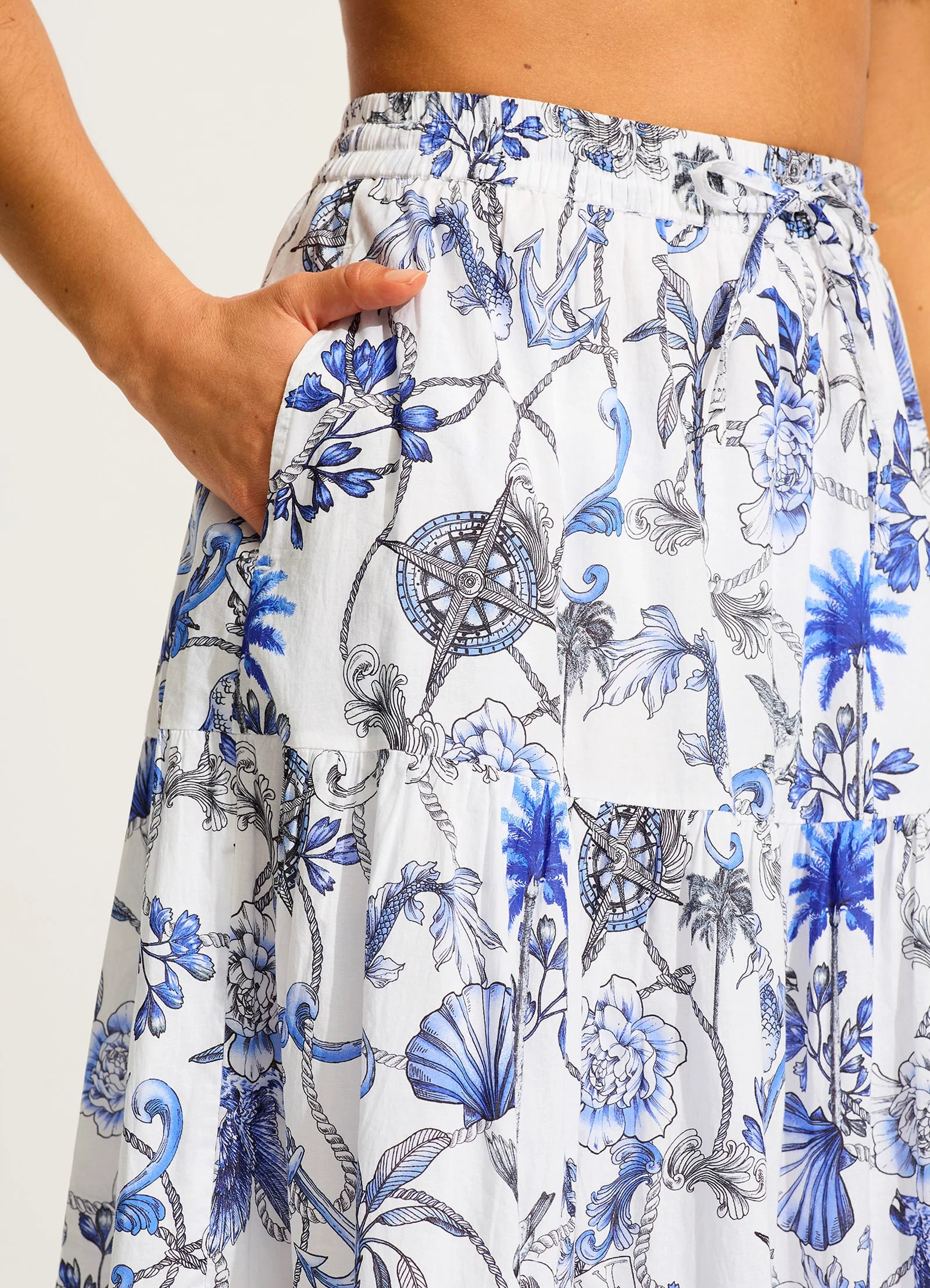 Ahoy Maxi Skirt - White - Image 5