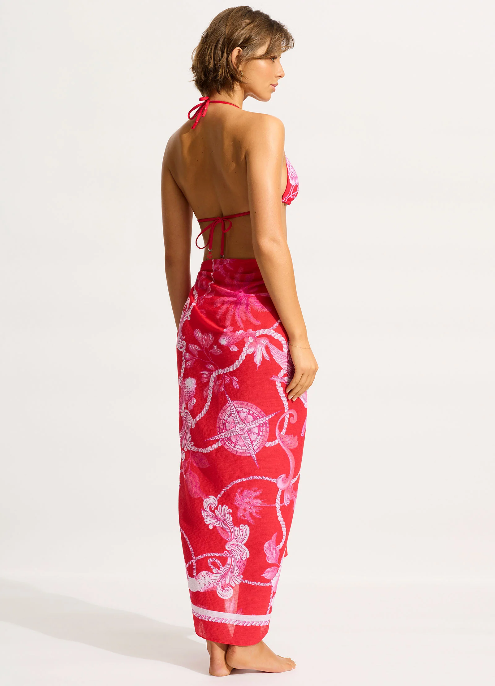 Ahoy Sarong - Chilli Red - Image 3