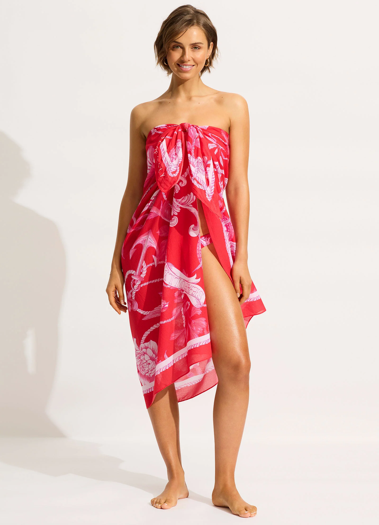 Ahoy Sarong - Chilli Red - Image 6