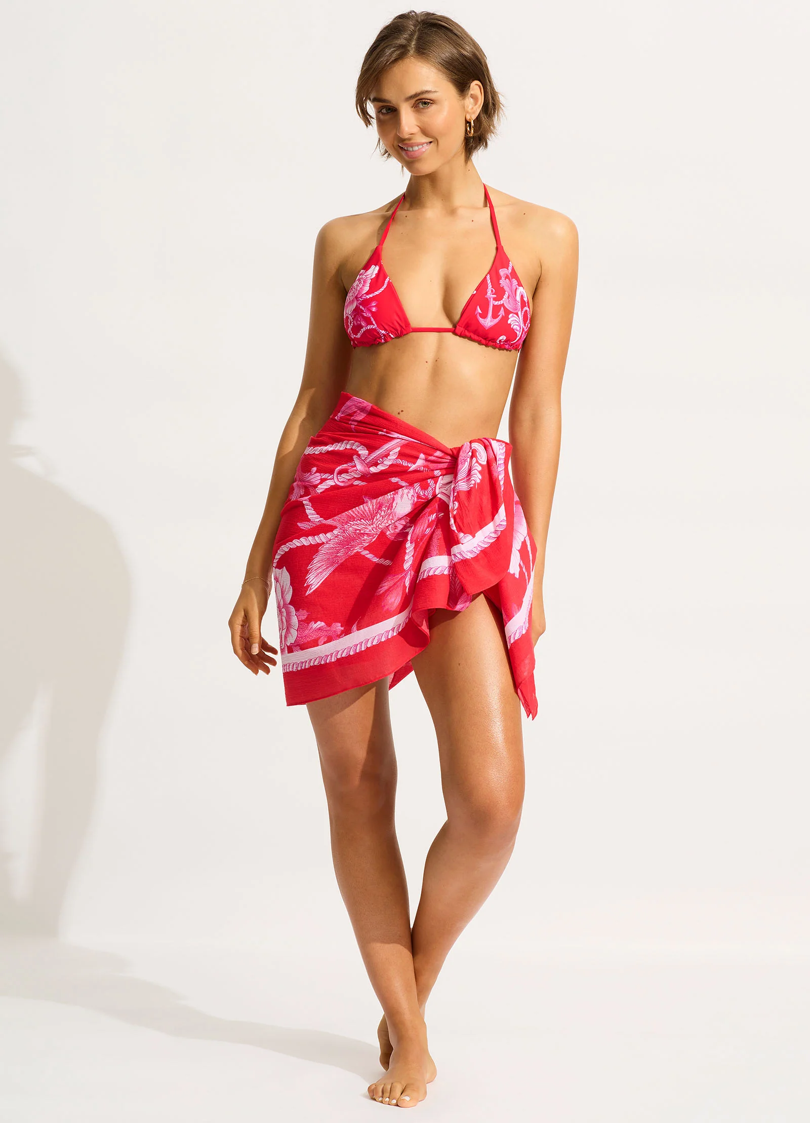 Ahoy Sarong - Chilli Red - Image 7