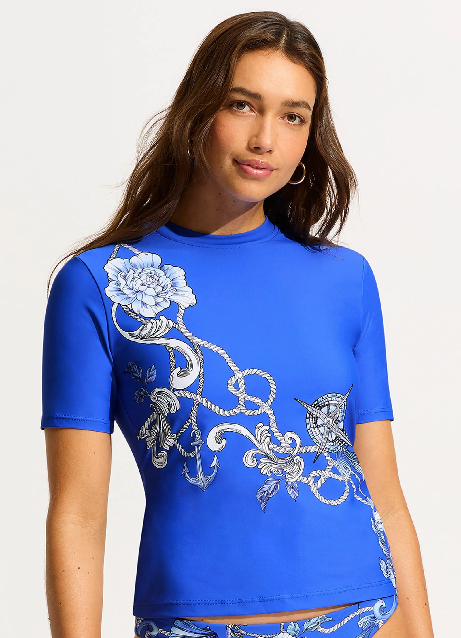 Ahoy Short Sleeve Rashvest - Azure - Image 2