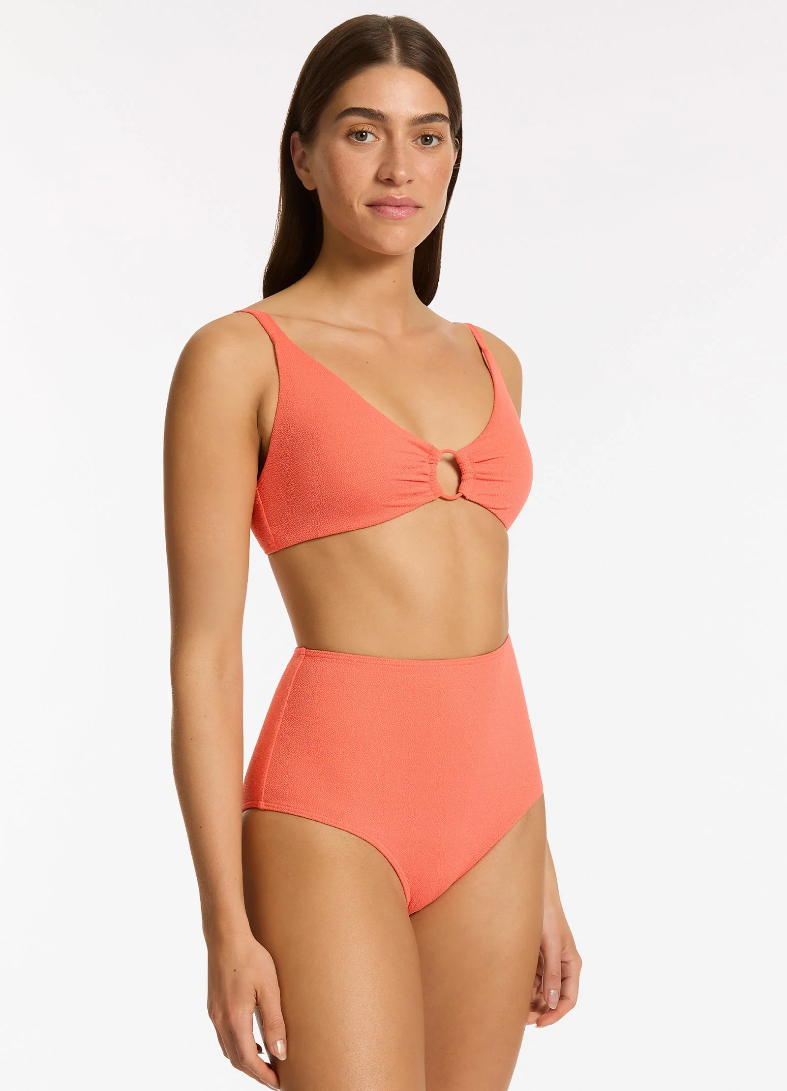 Alessia C-D Triangle Bikini Top - Guava - Image 3