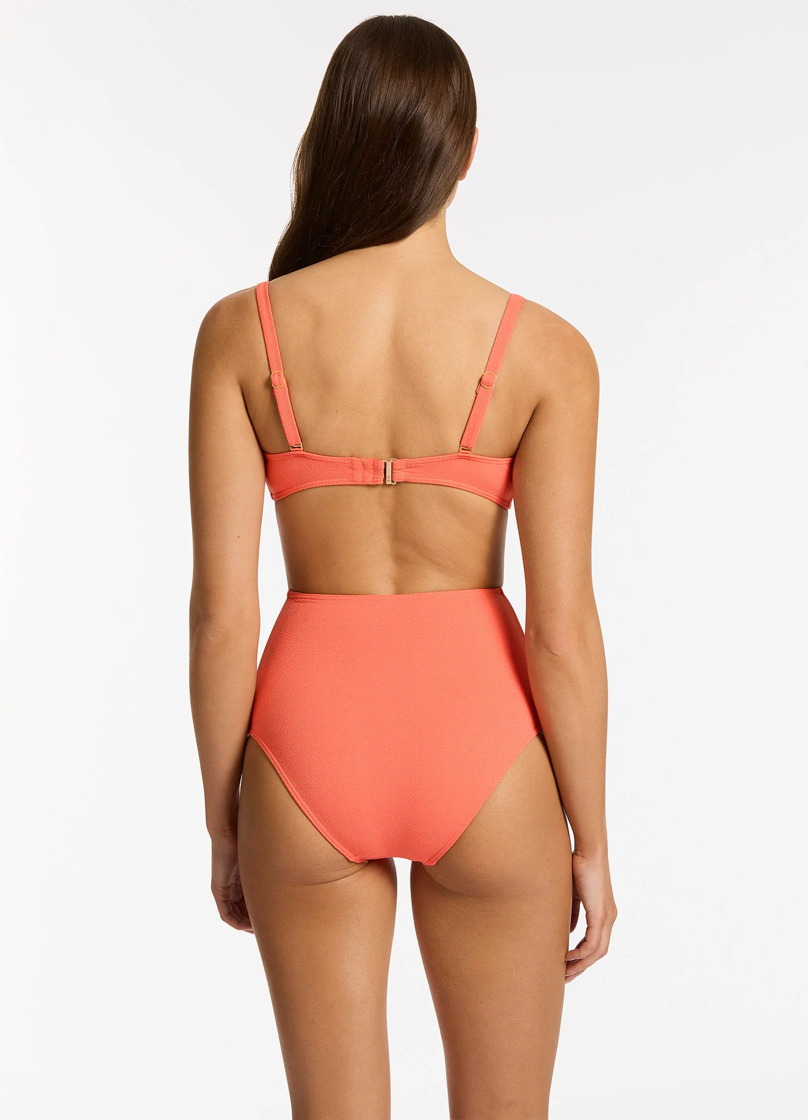 Alessia High Waist Bikini Bottom - Guava - Image 2