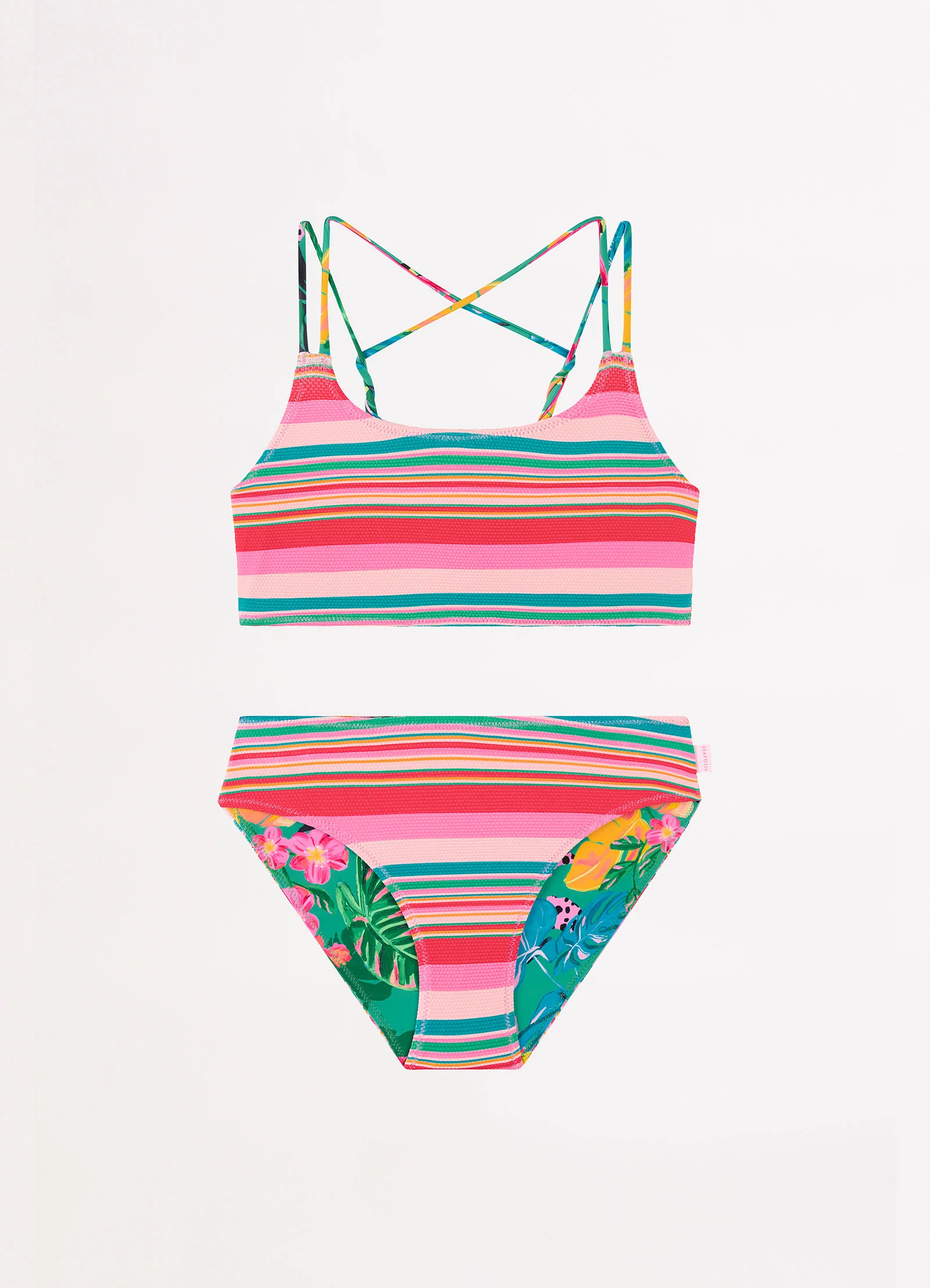 Amazon Girls Reversible Bikini - Green - Image 3