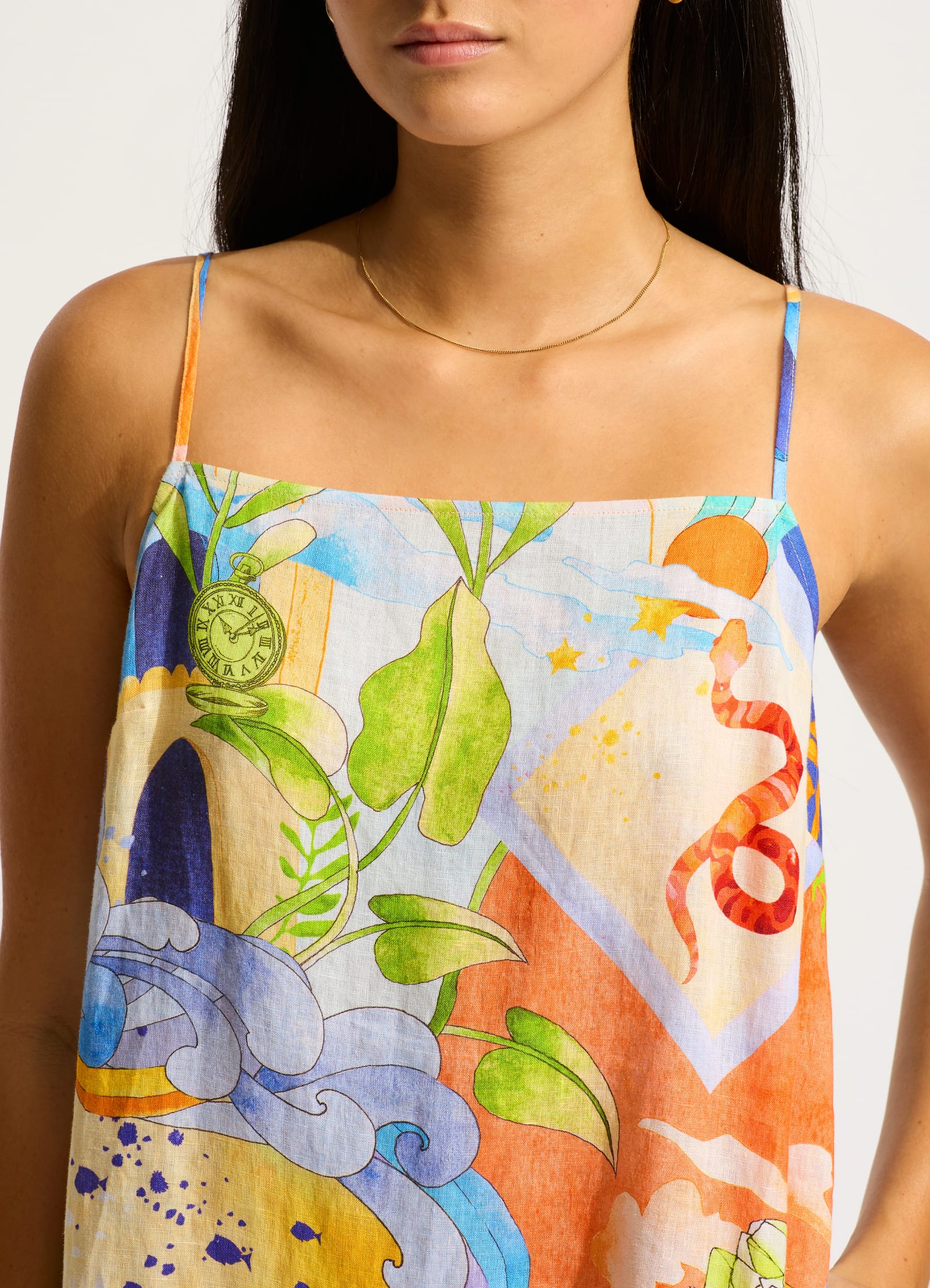 Aquarius Bandeau Mini Dress - Turquoise - Image 4