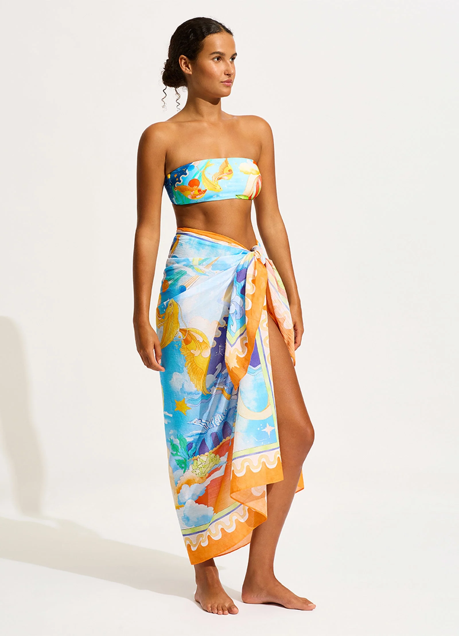 Aquarius Sarong - Turquoise - Image 2