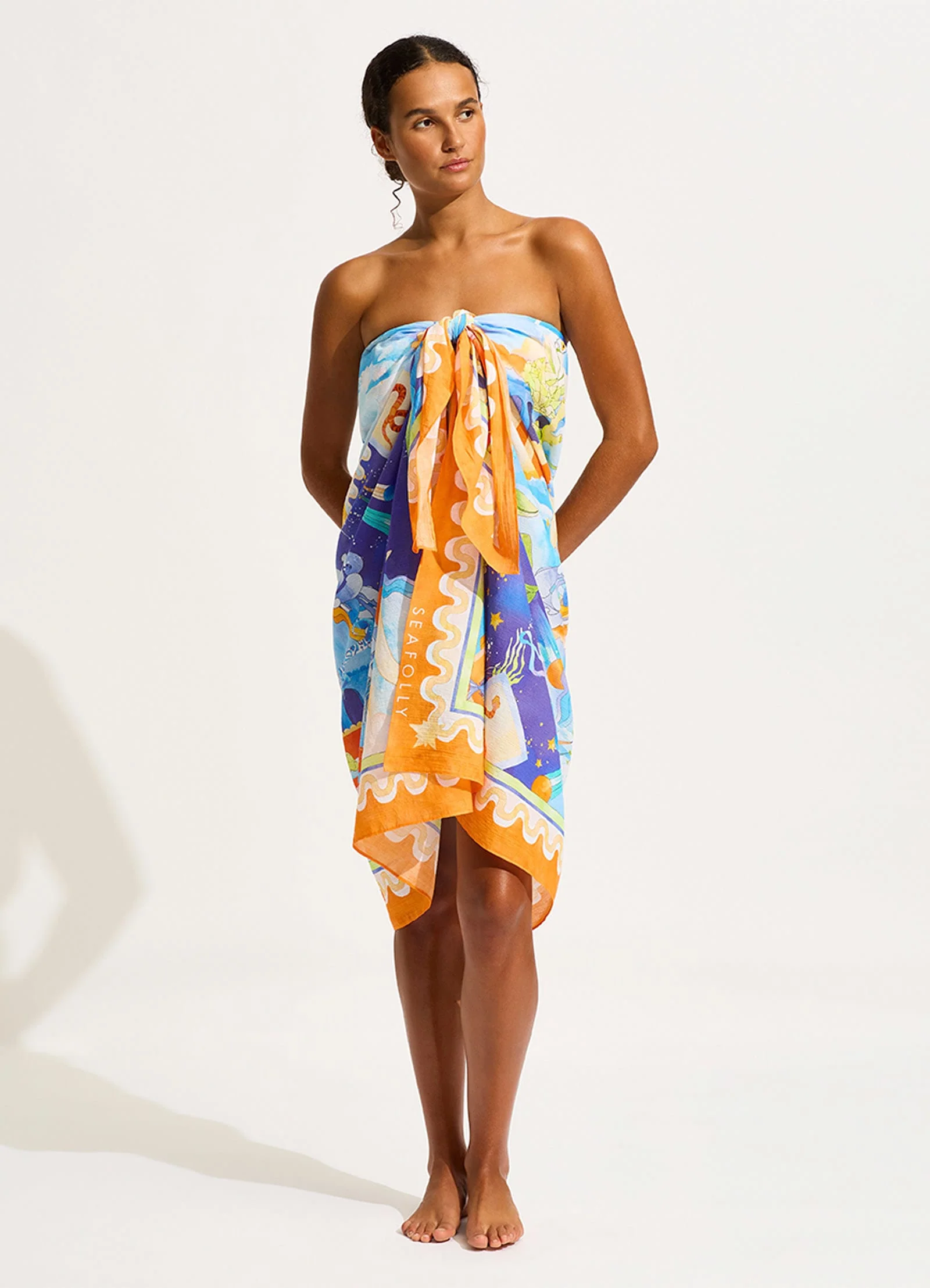 Aquarius Sarong - Turquoise - Image 5