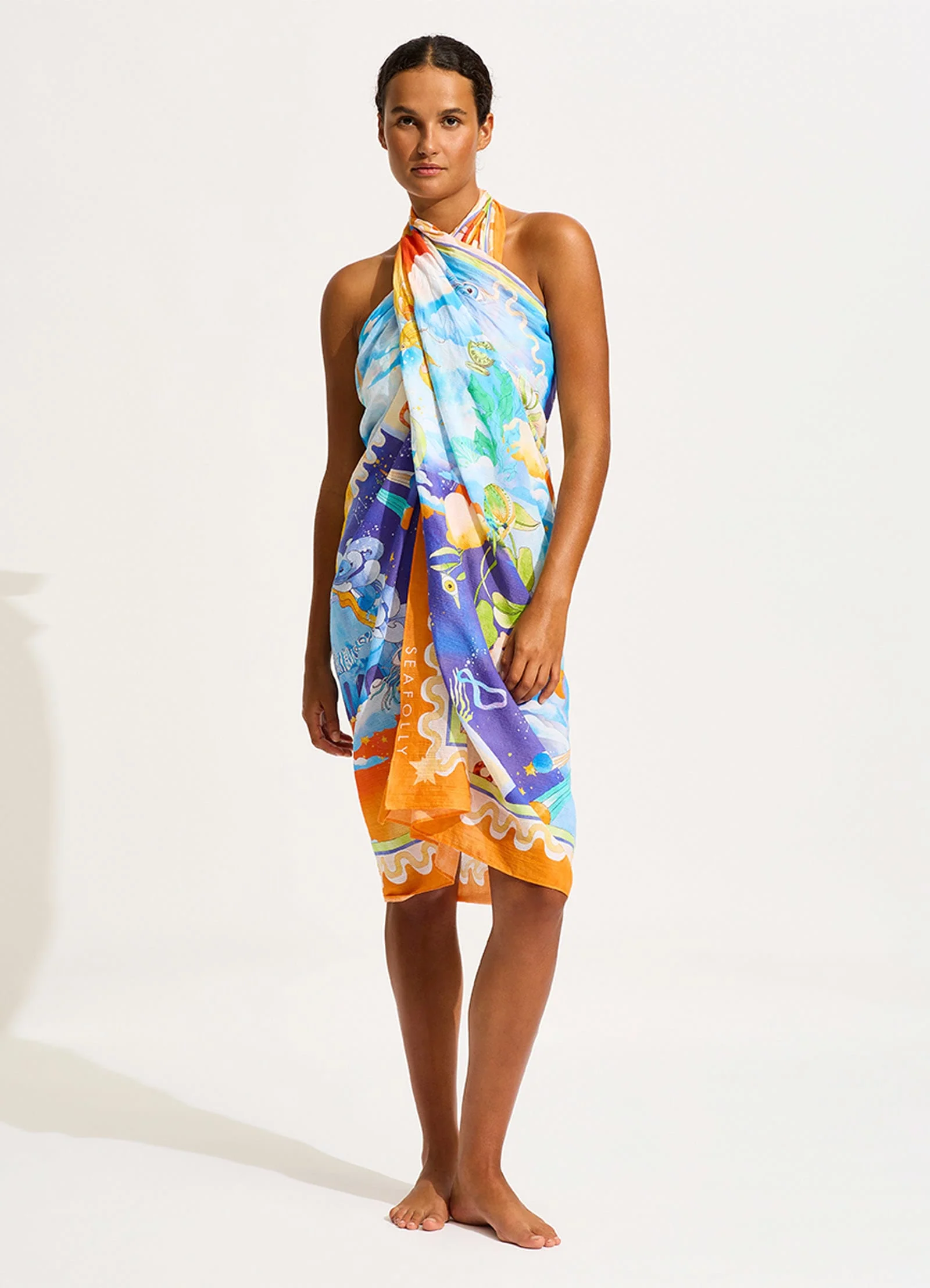 Aquarius Sarong - Turquoise - Image 6