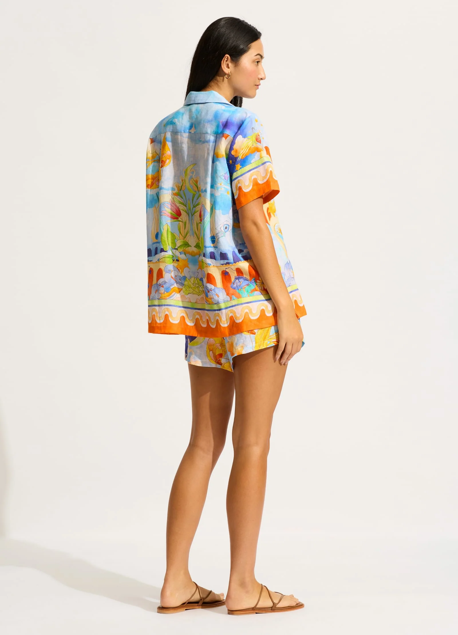 Aquarius Short Sleeve Shirt - Turquoise - Image 4