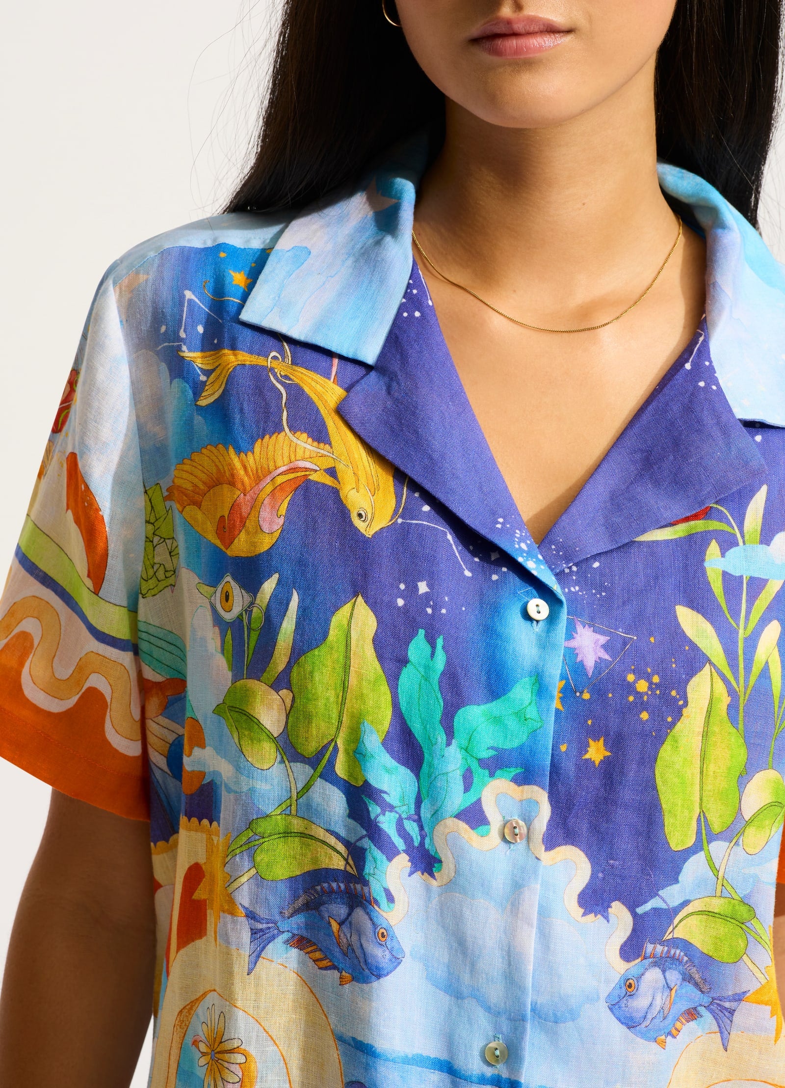 Aquarius Short Sleeve Shirt - Turquoise - Image 5