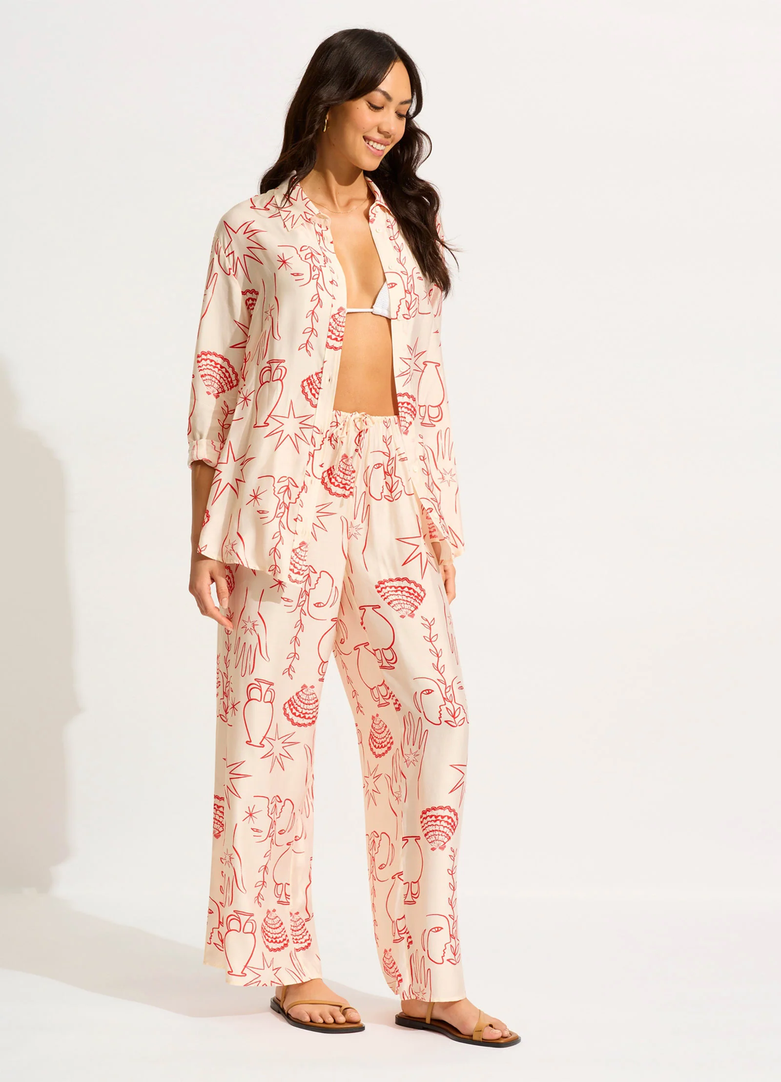 Atlantis Relaxed Pant - Ecru - Image 2