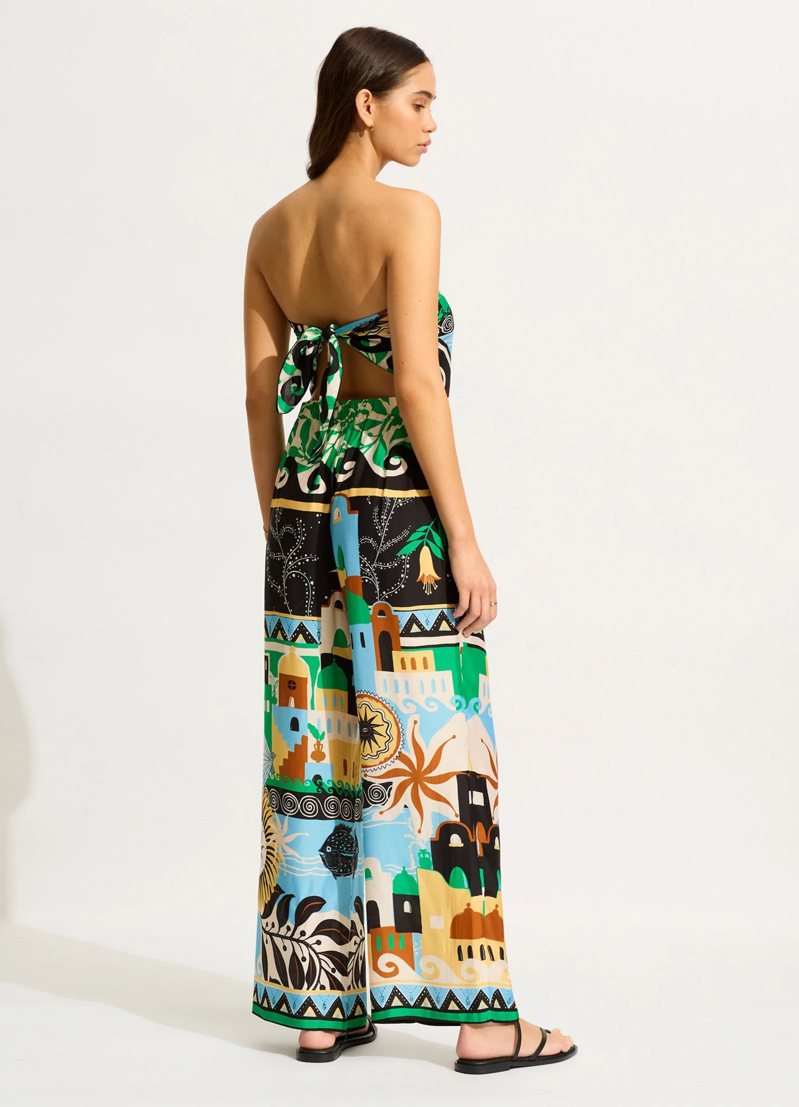 Atlantis Wide Leg Pant - Ecru - Image 4