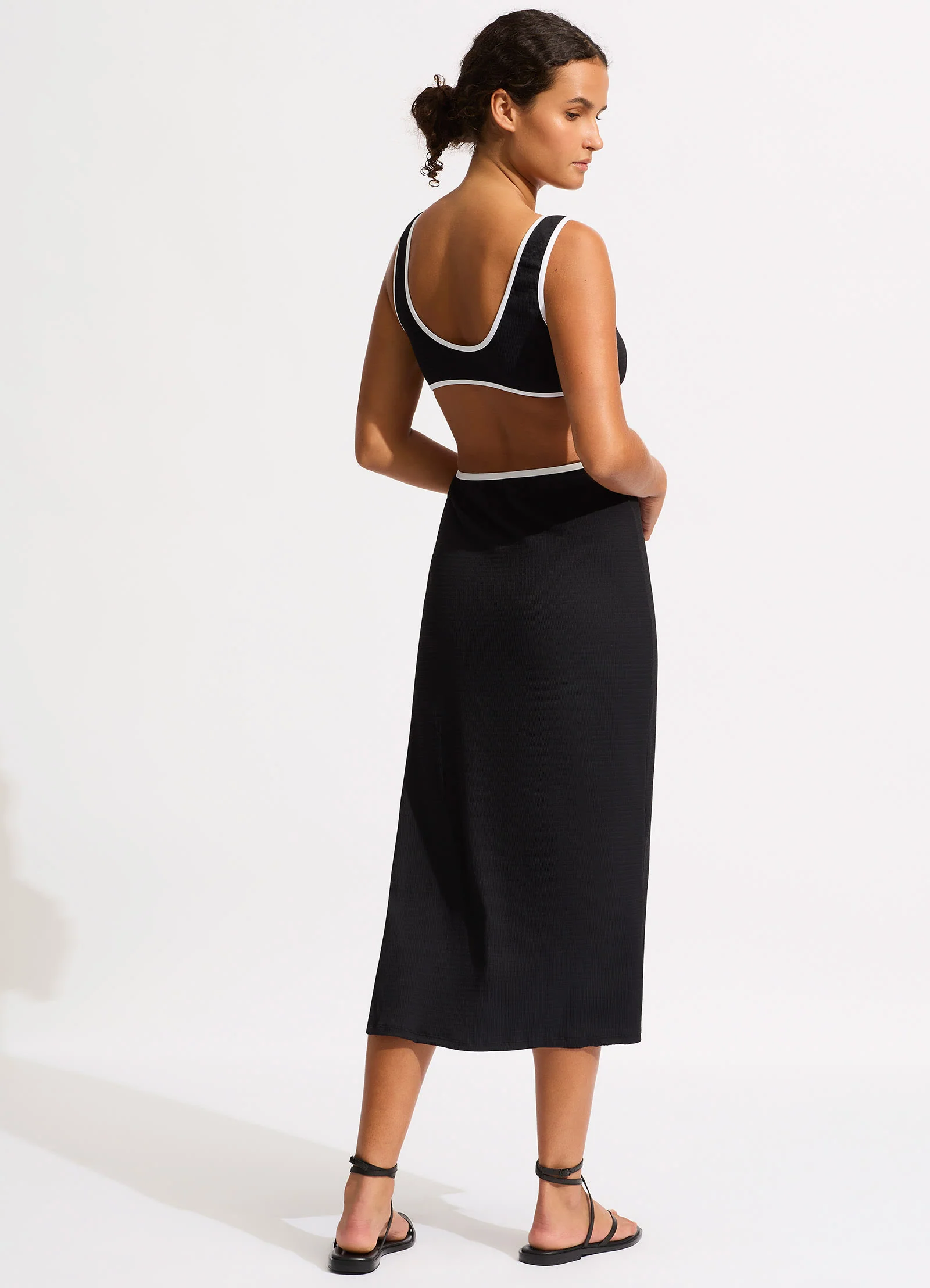 Beach Bound Beach Boidi Midi Dress - Black - Image 3