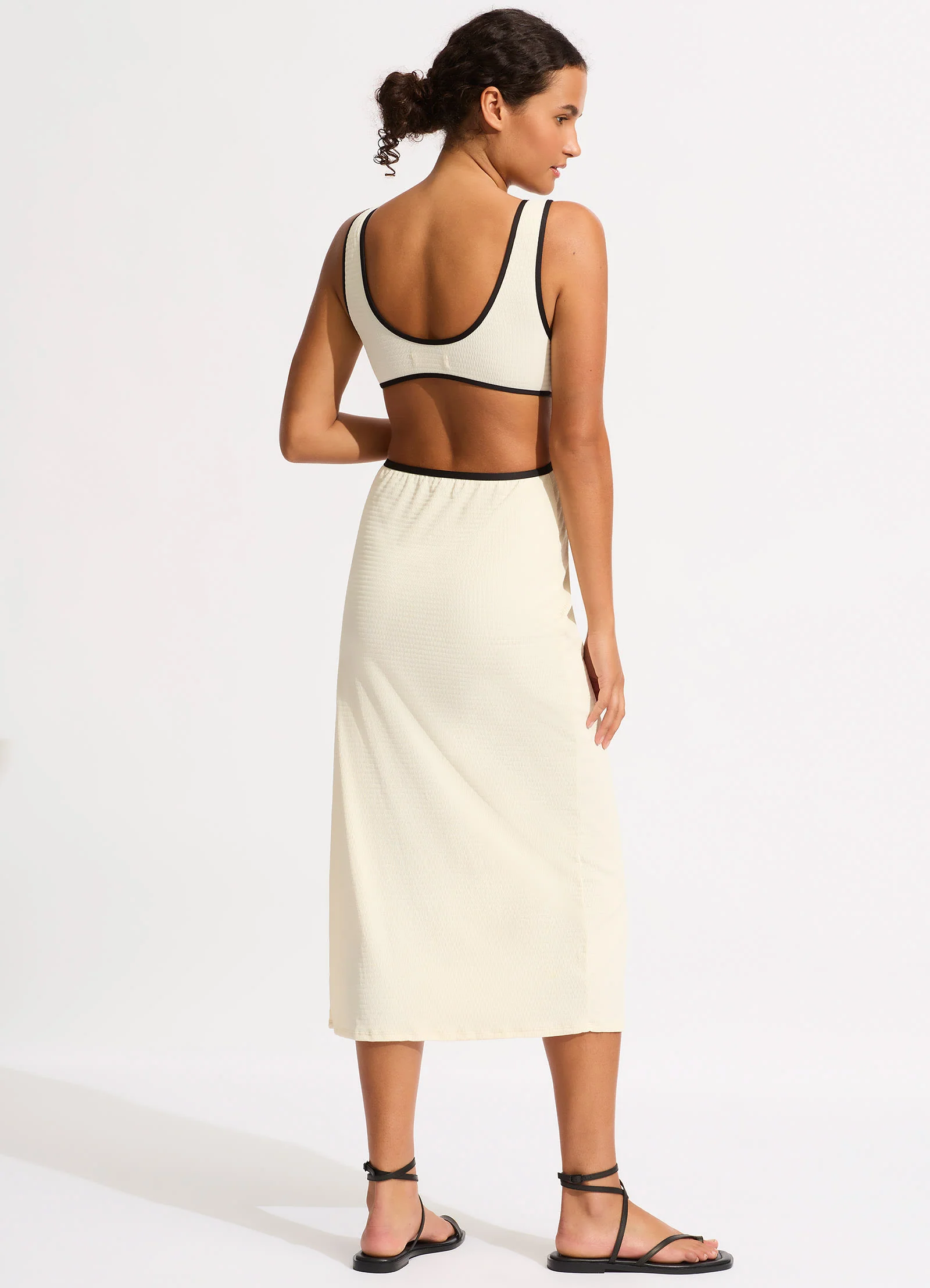 Beach Bound Beach Boidi Midi Dress - Ecru - Image 3
