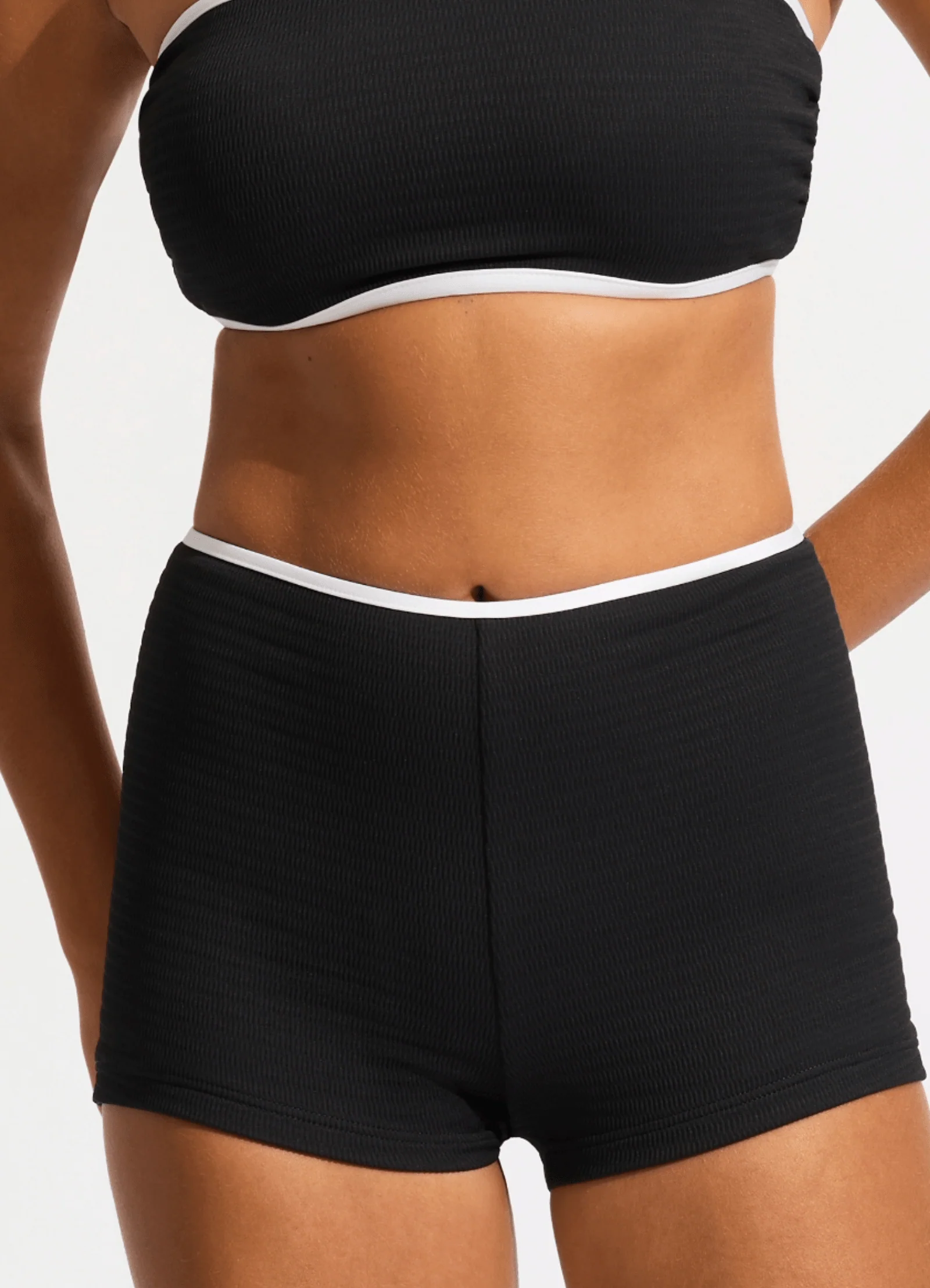 Beach Bound Boyleg Bikini Bottom - Black - Image 2