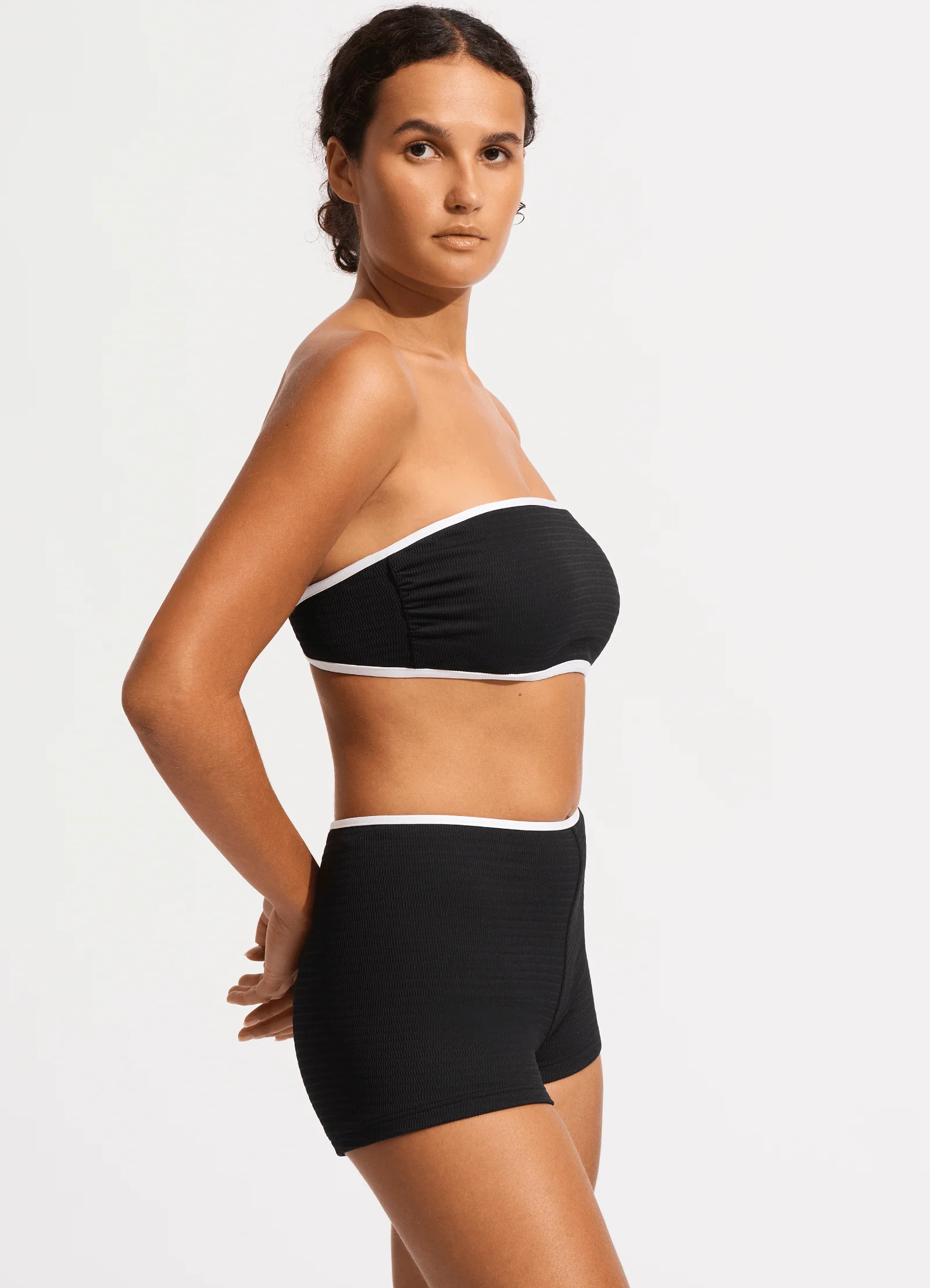 Beach Bound Boyleg Bikini Bottom - Black - Image 3