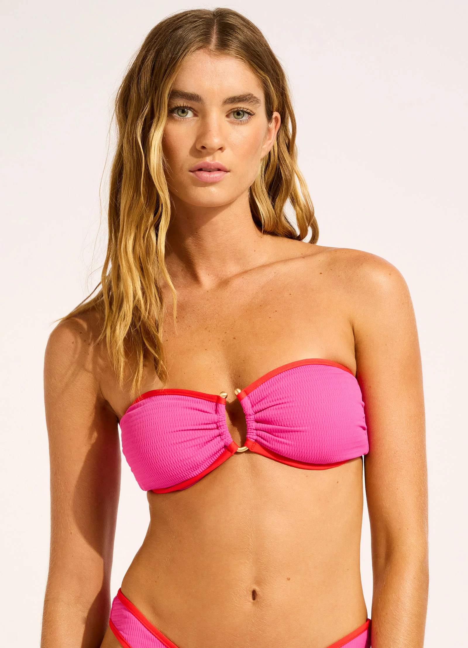 Beach Bound Ring Front Bandeau Bikini Top - Image 2