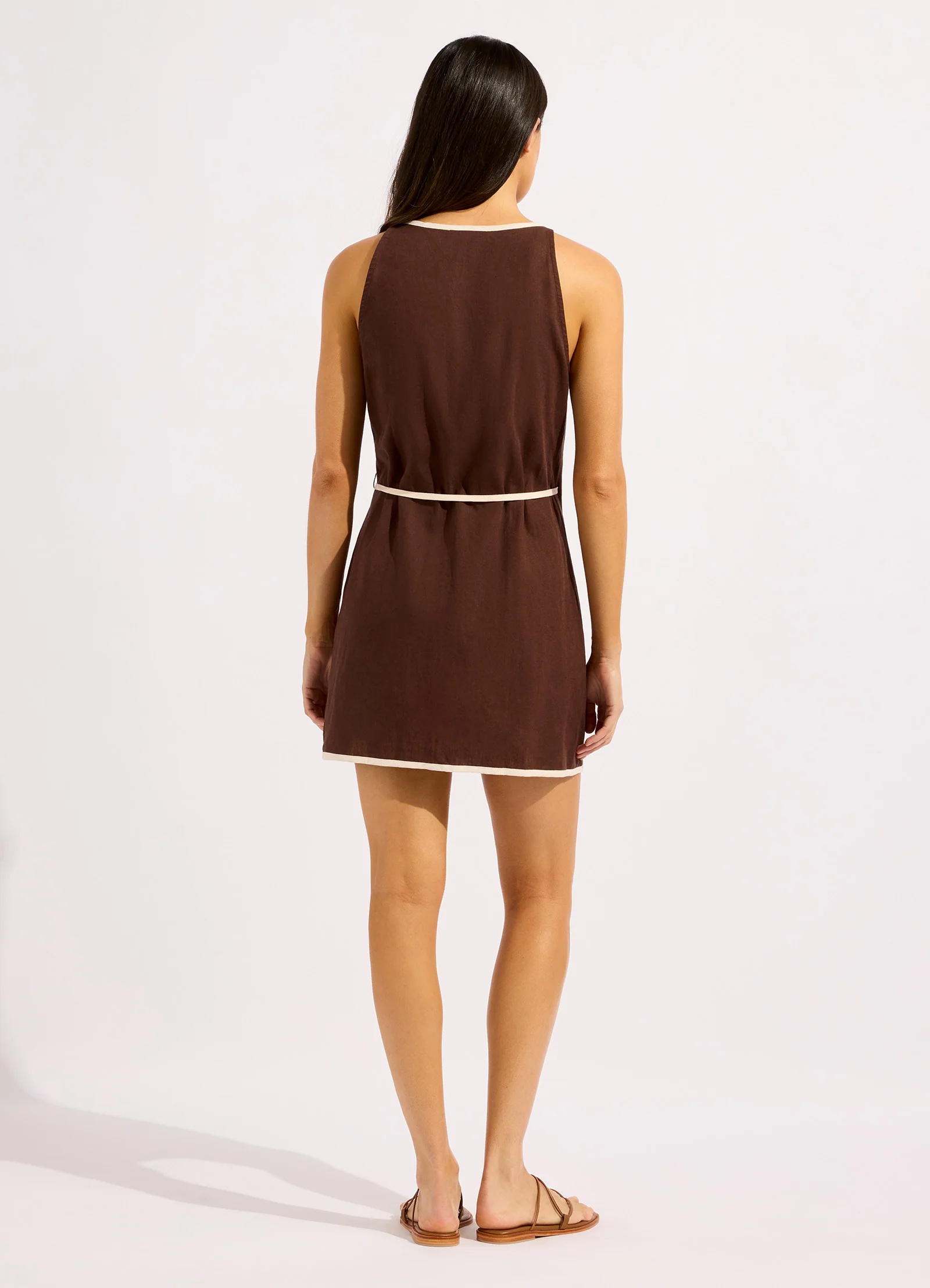 Beach Edit Bind Mini Wrap Dress - Image 4