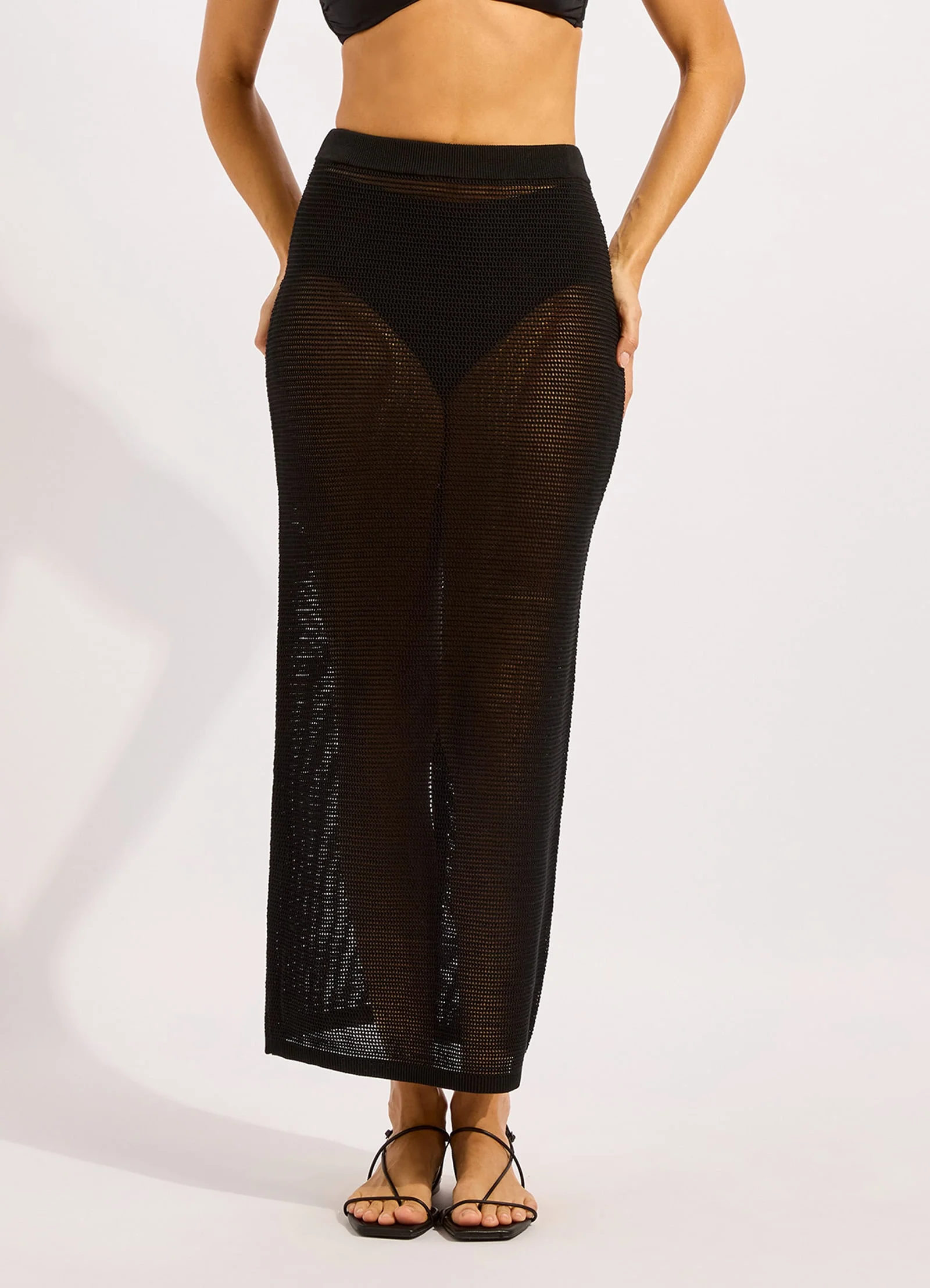 Beach Edit Knit Midi Skirt - Image 2