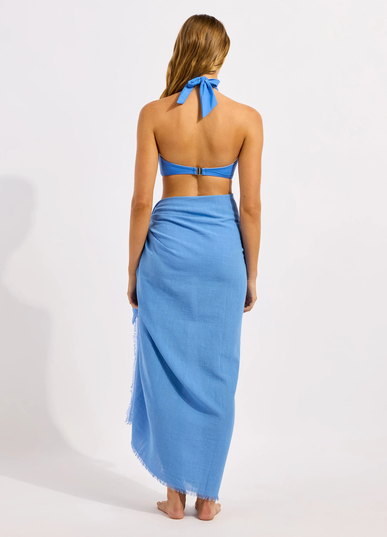 Beach Essential Textured Cotton Beach Wrap - Image 3