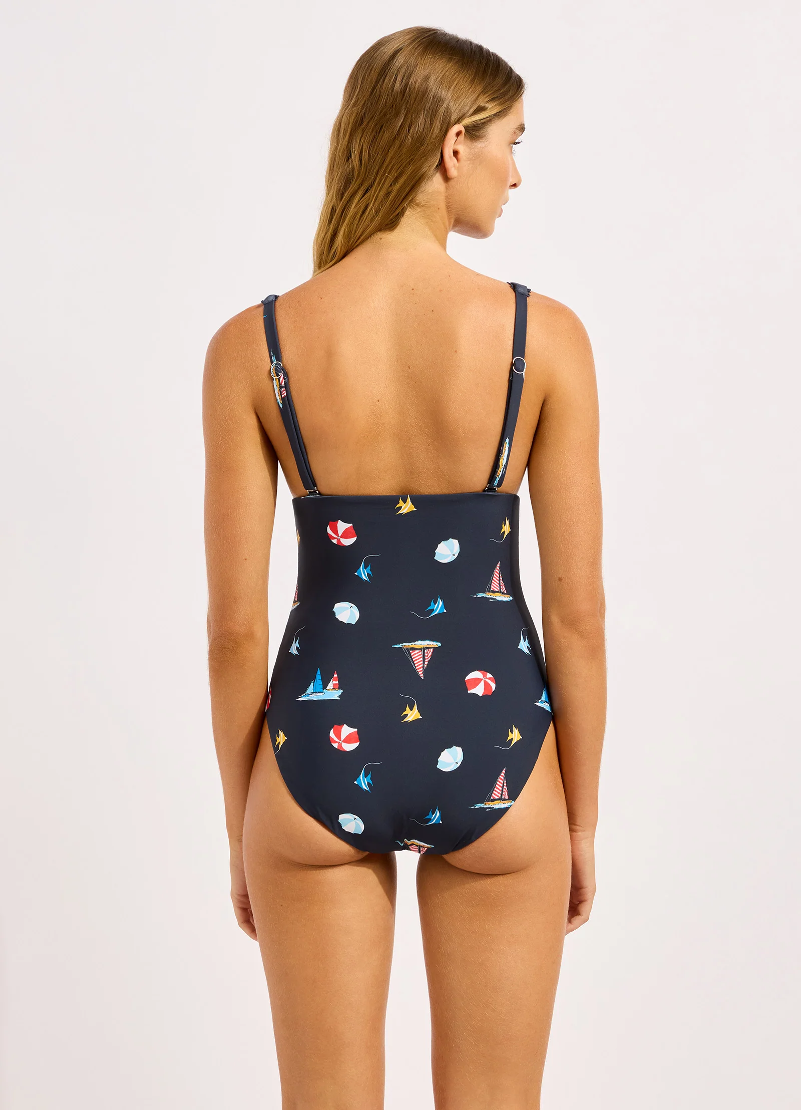 Beachclub V Neck One Piece Swimsuit - Image 3