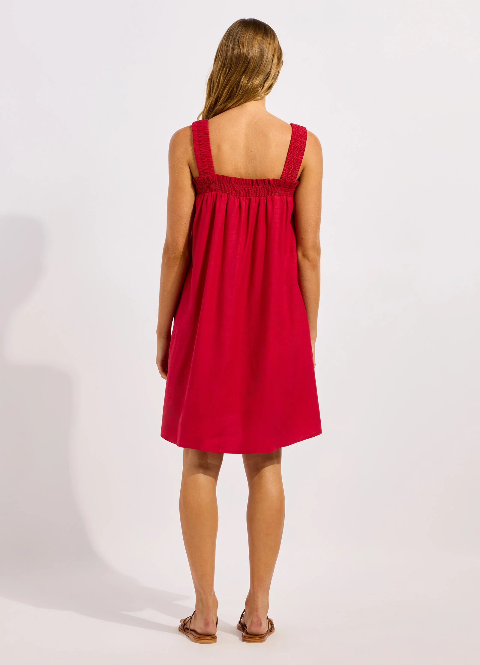 Beachedit Gathered Band Mini Dress - Image 3