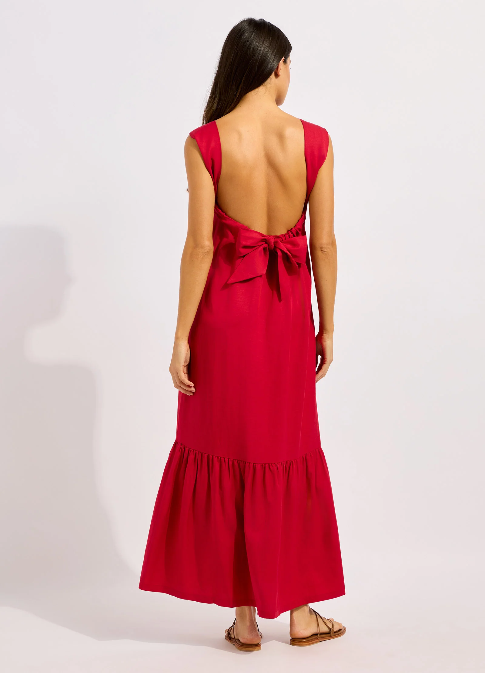 Beachedit Tie Back Maxi Dress - Image 3