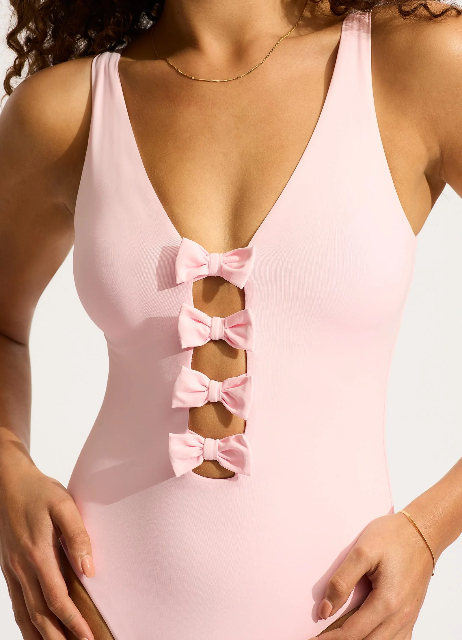 Beau Bow Front One Piece - Blossom - Image 4