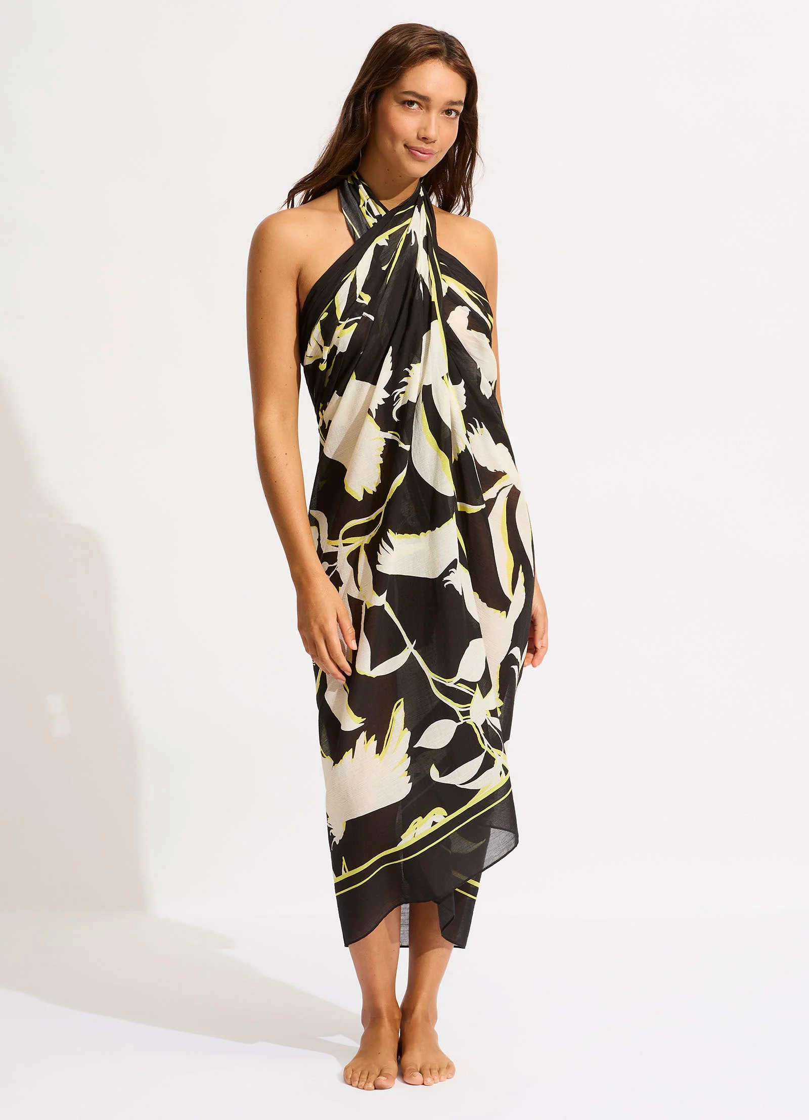 Birds Of Paradise Sarong - Black - Image 5