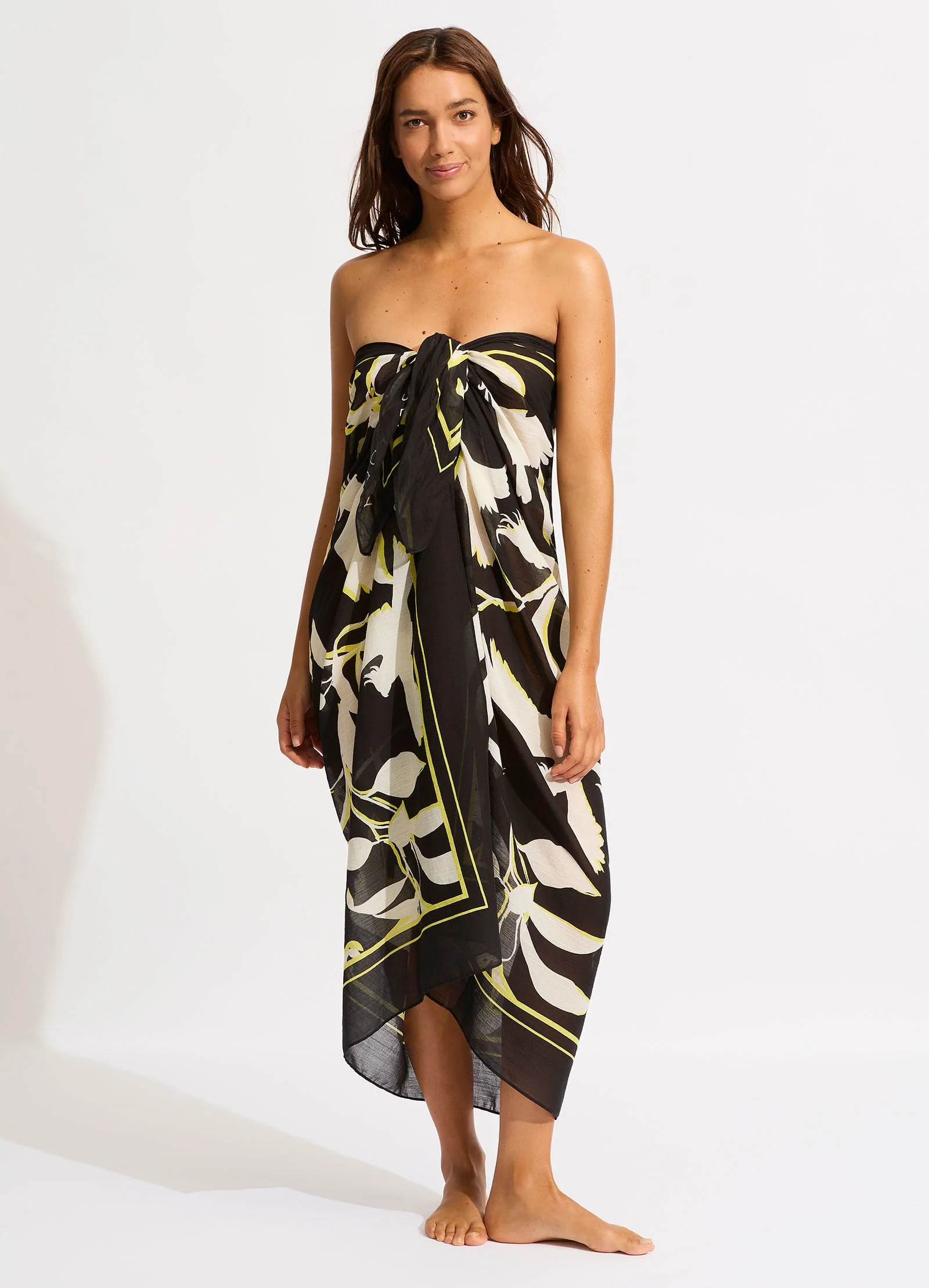 Birds Of Paradise Sarong - Black - Image 6