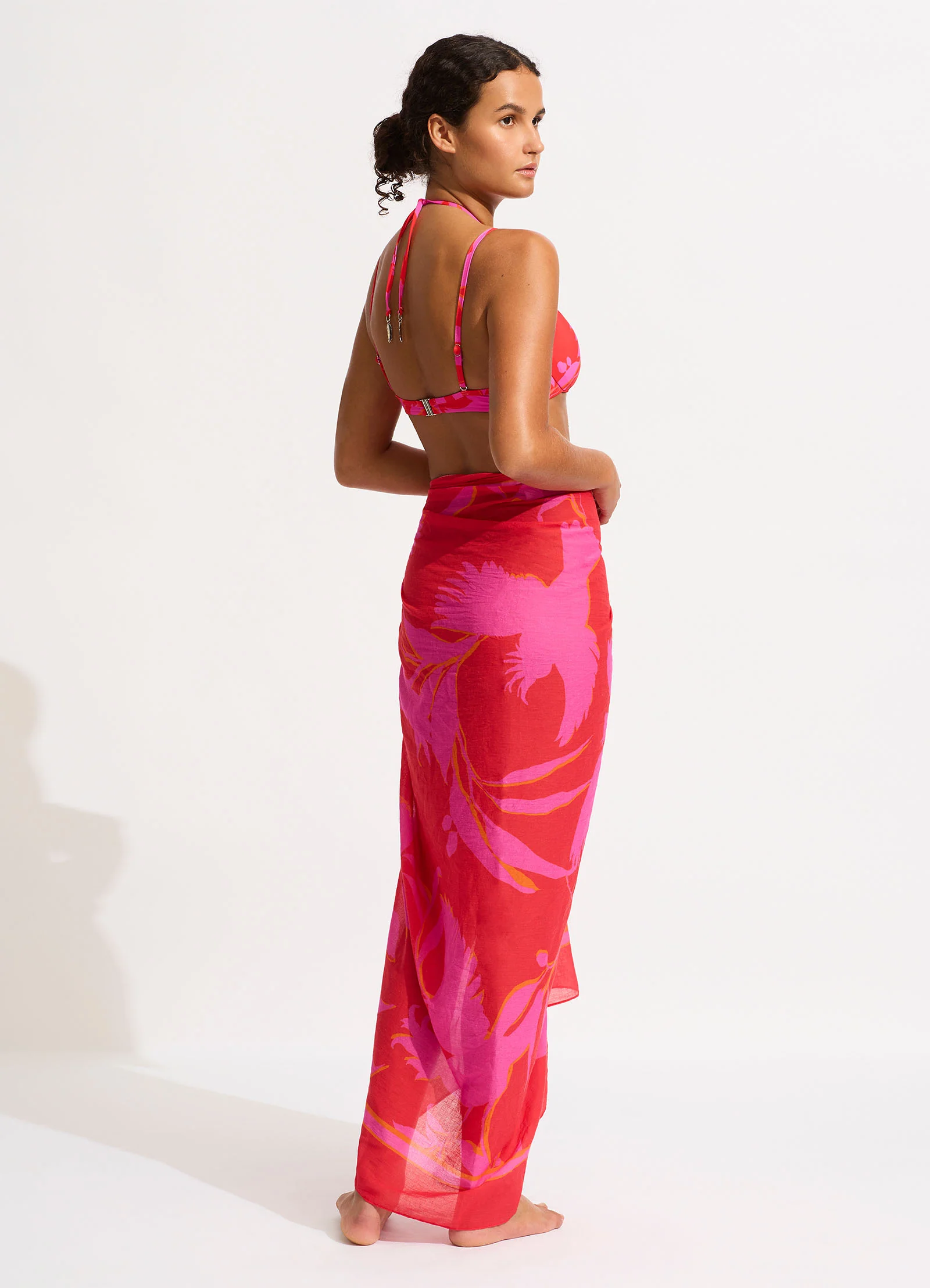 Birds Of Paradise Sarong - Chilli Red - Image 3