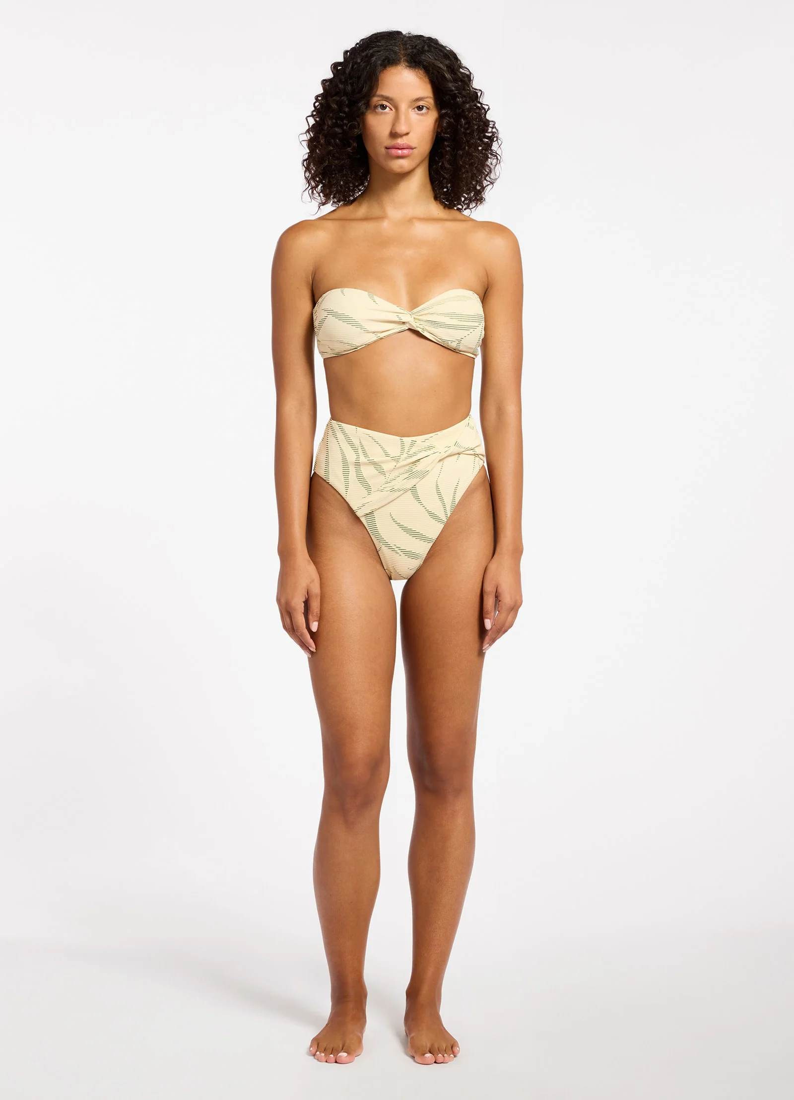 Botanic Lines Bandeau Bikini Top - Image 5