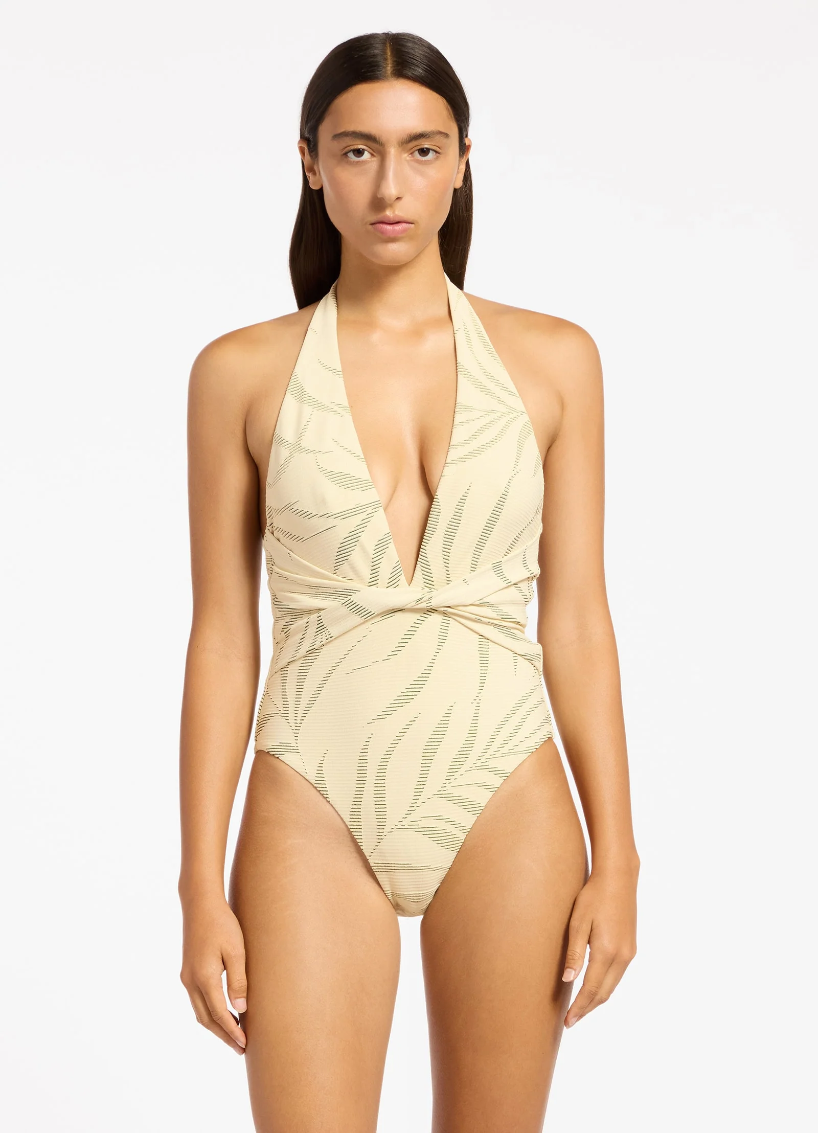 Botanic Lines Plunge One Piece - Image 4