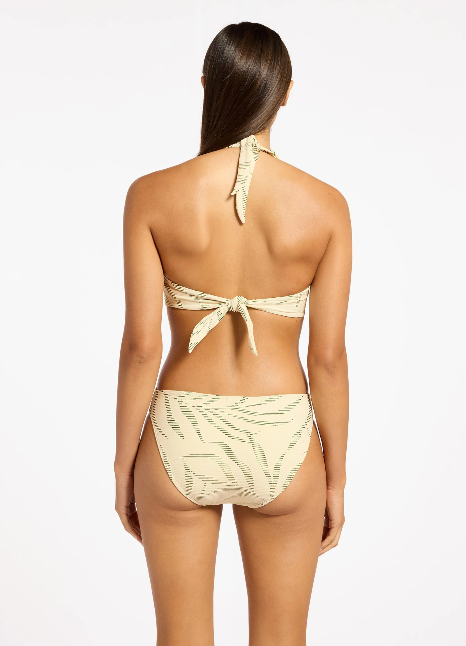 Botanic Lines Twist Front Hipster Bikini Bottom - Image 2