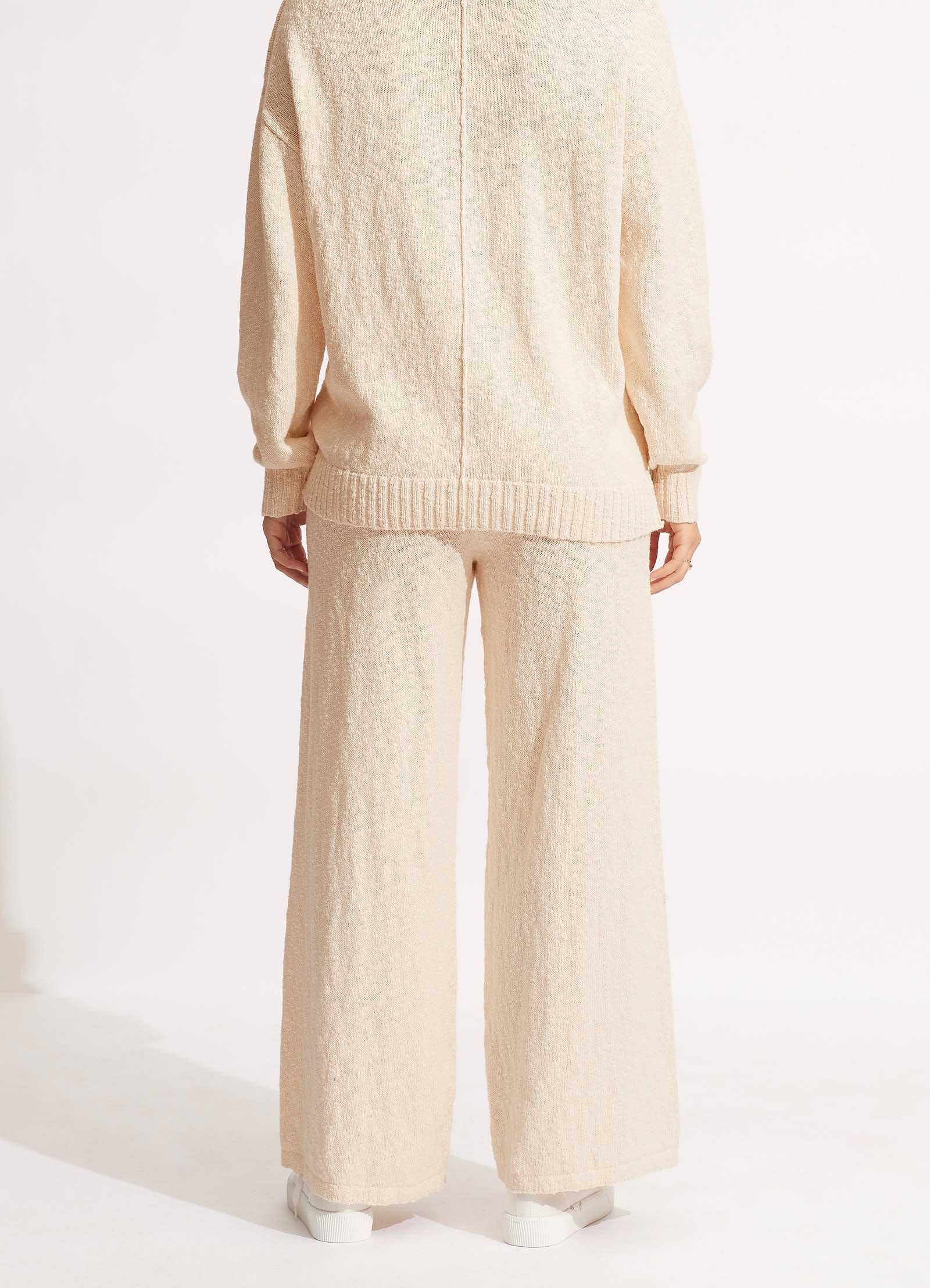 Boucle Knit Pant  - Sand - Image 4