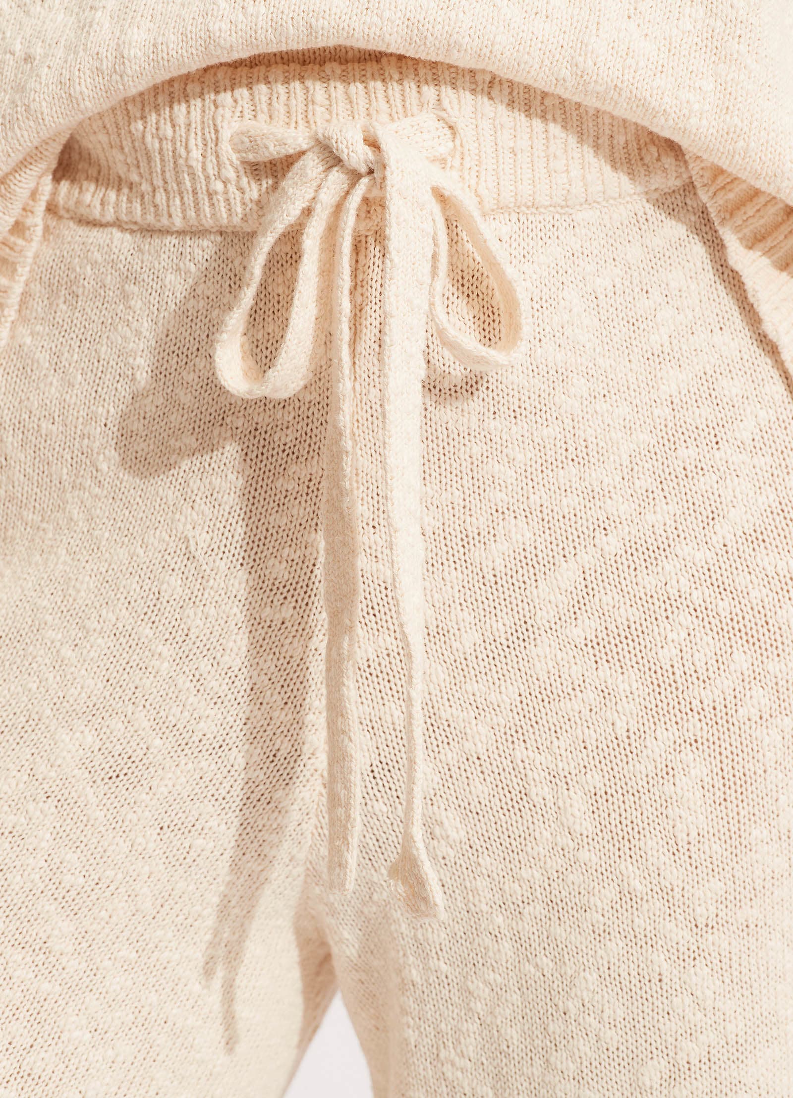 Boucle Knit Pant  - Sand - Image 5