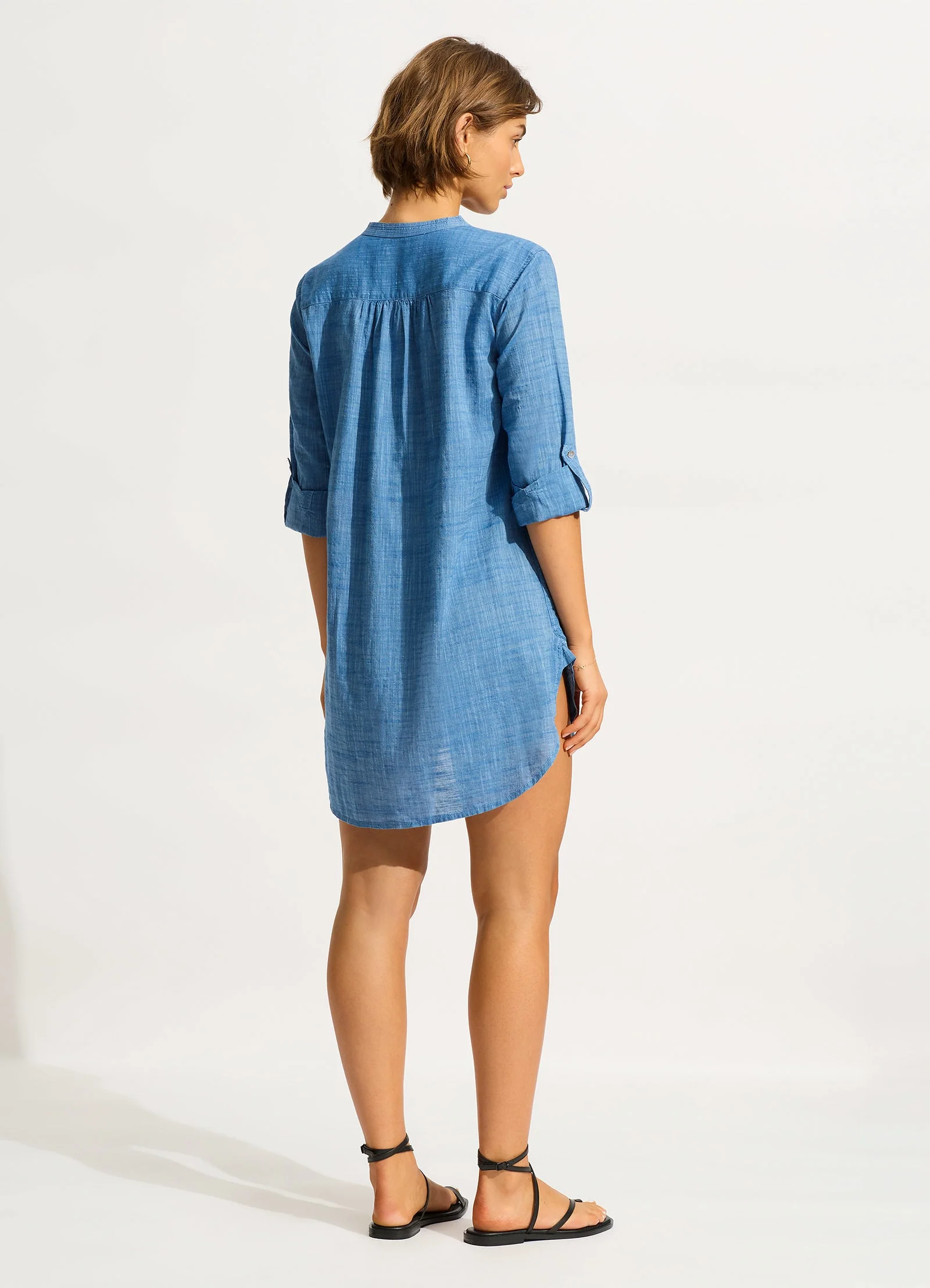 Boyfriend Beach Shirt - Chambray - Image 6