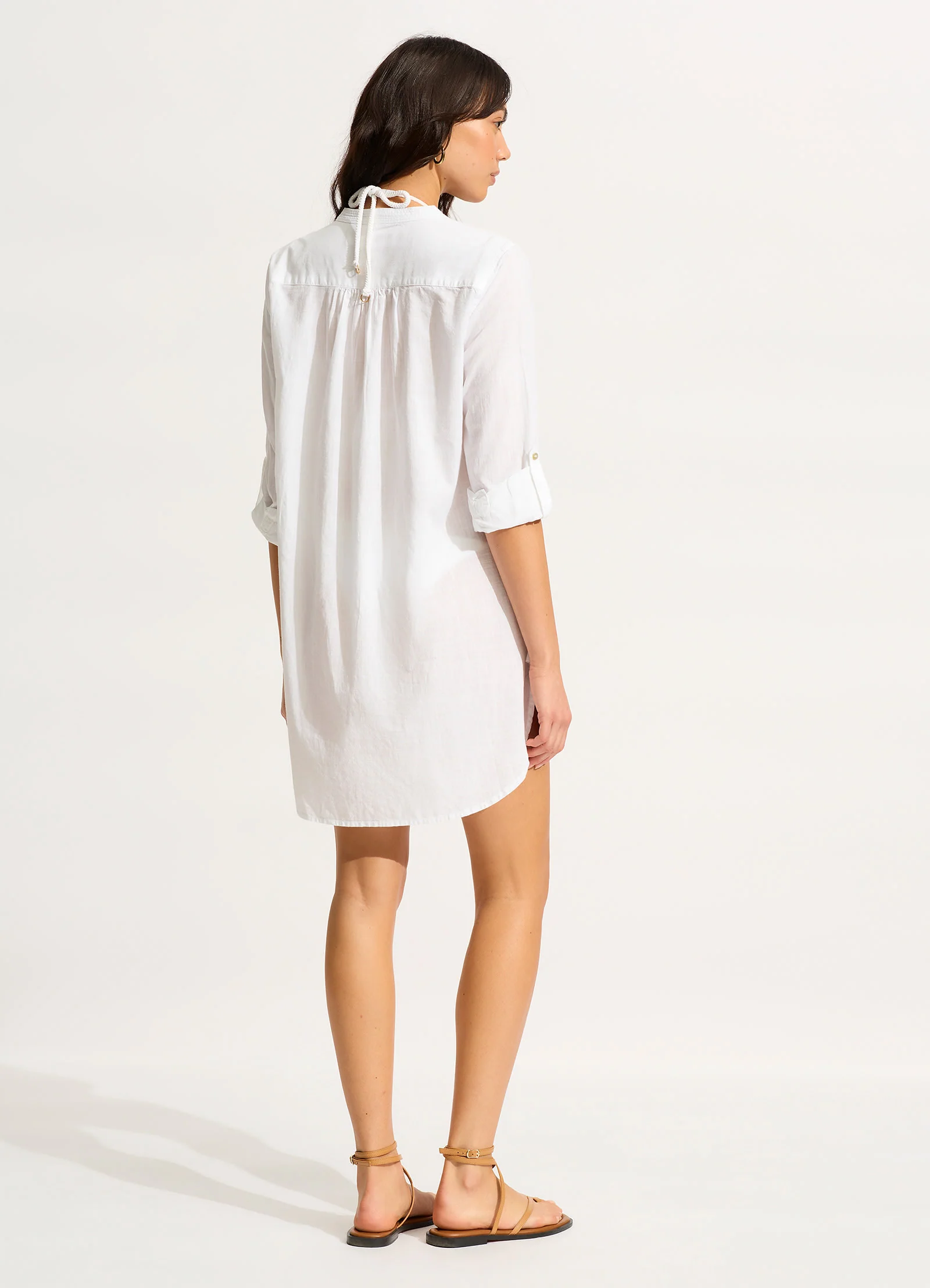Boyfriend Beach Shirt - White - Image 5