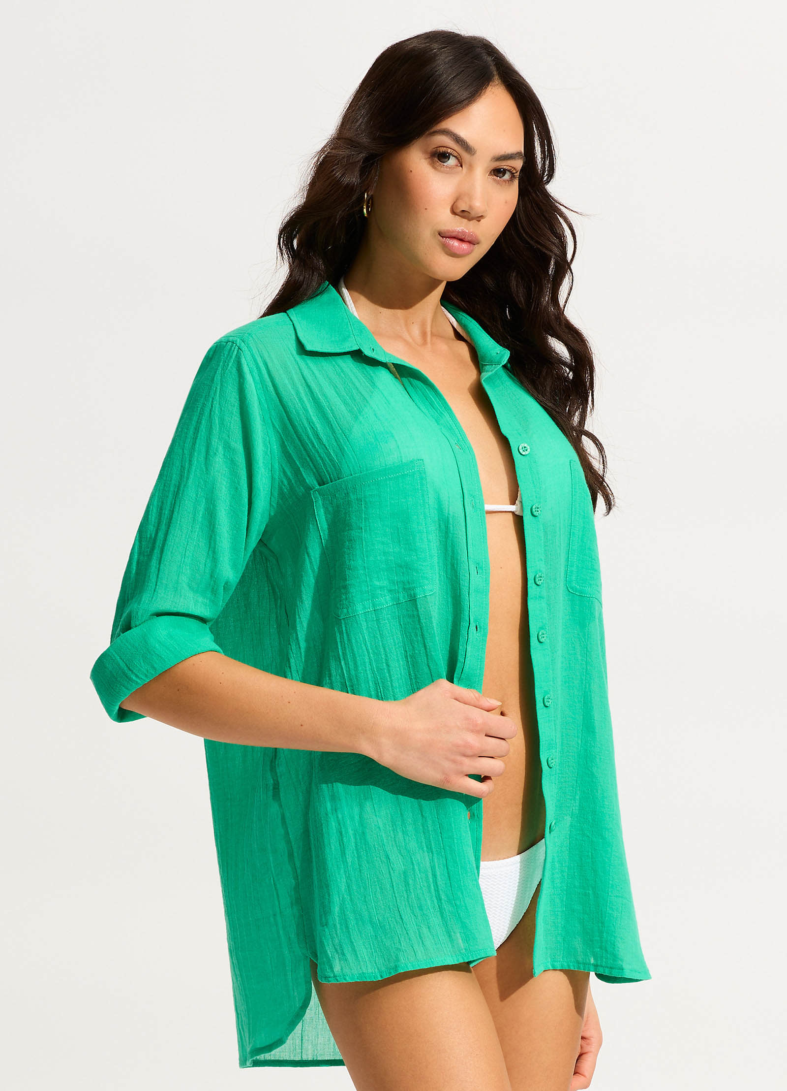 Breeze Beach Shirt - Jade - Image 2