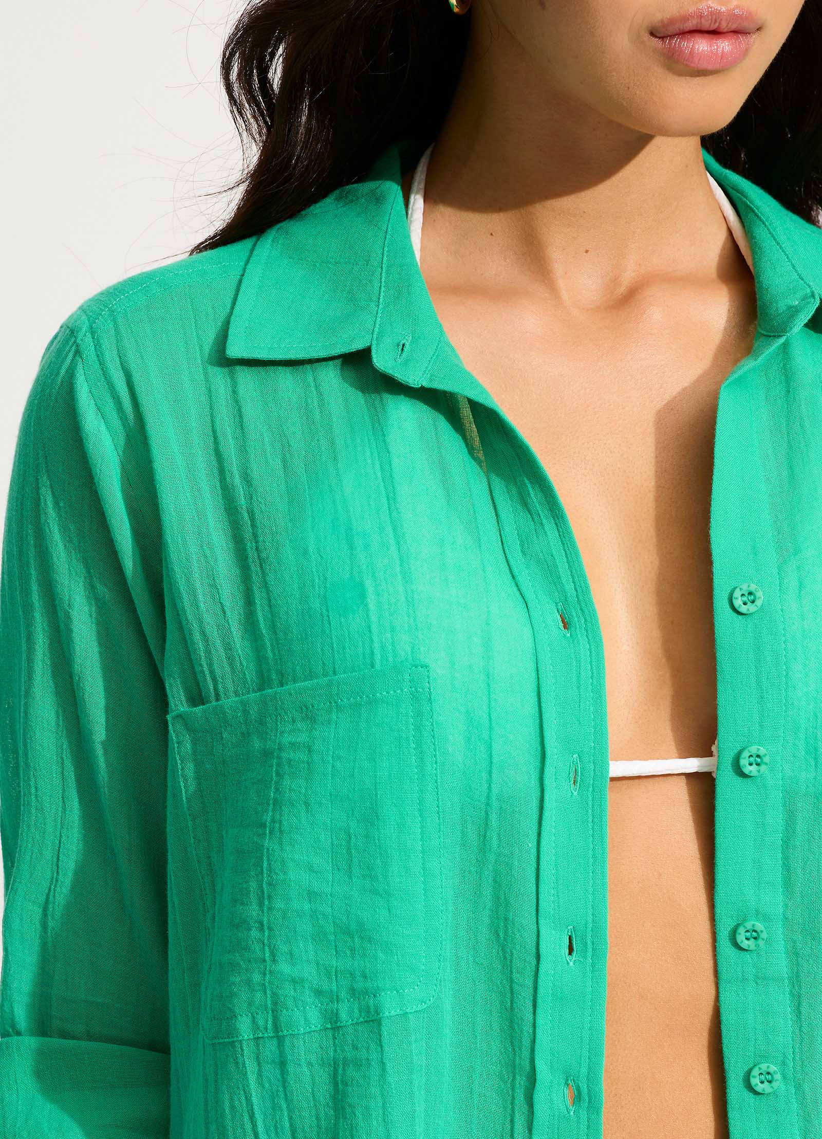 Breeze Beach Shirt - Jade - Image 4