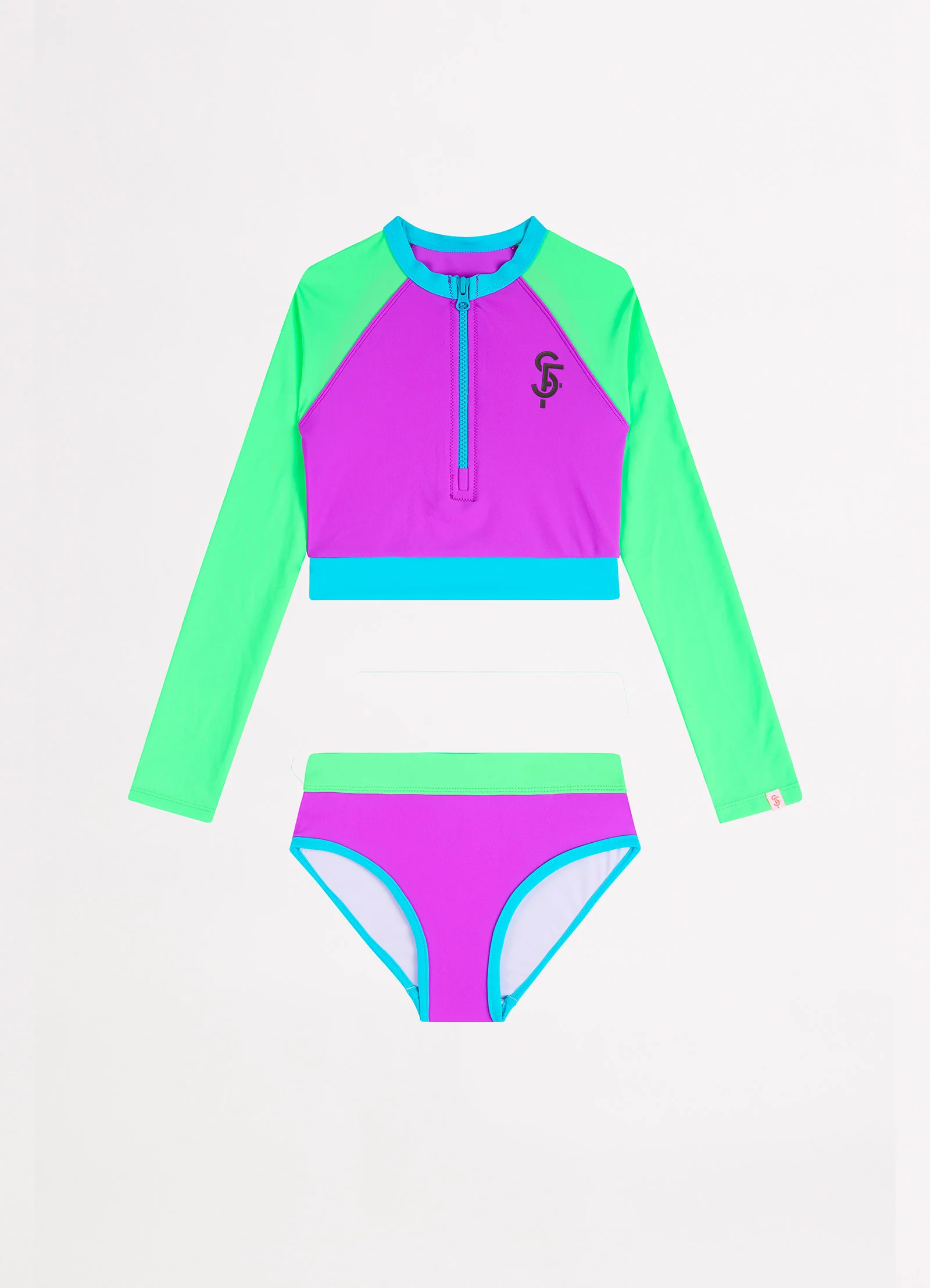 Carnivale Girls Colour Blocked Surfsuit - Col Block - Image 2