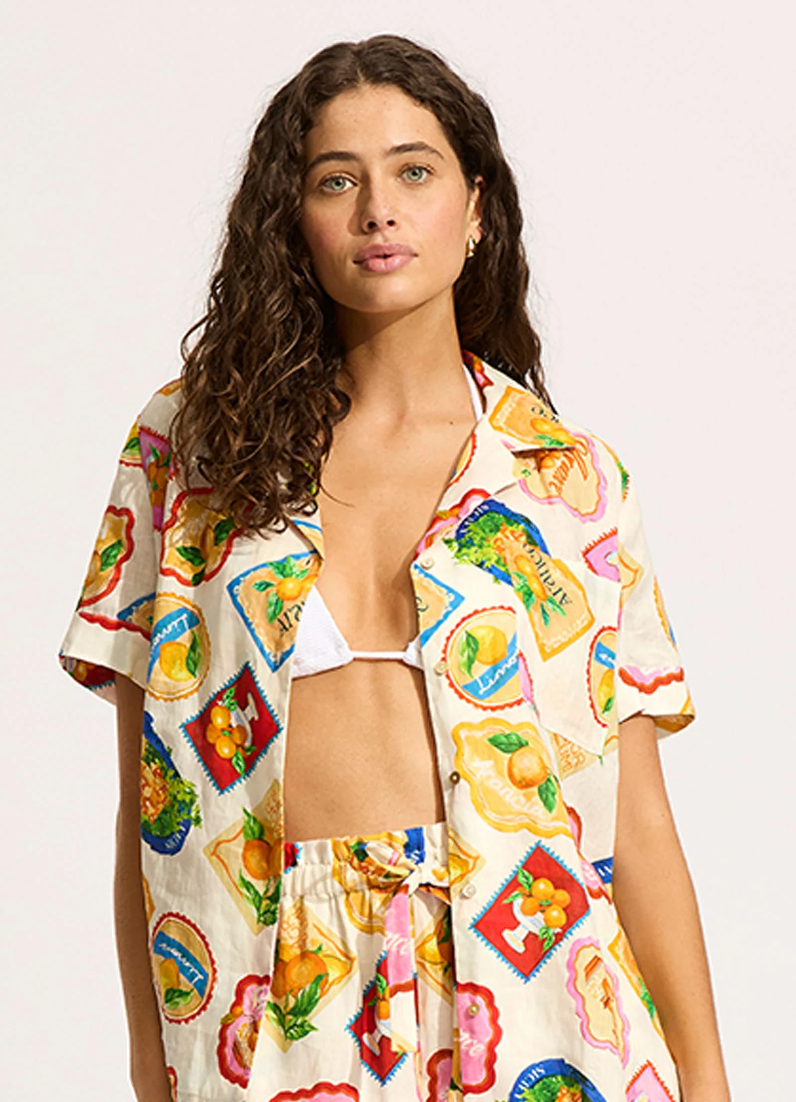 Ciao Bella Stamp Shirt - White - Image 2