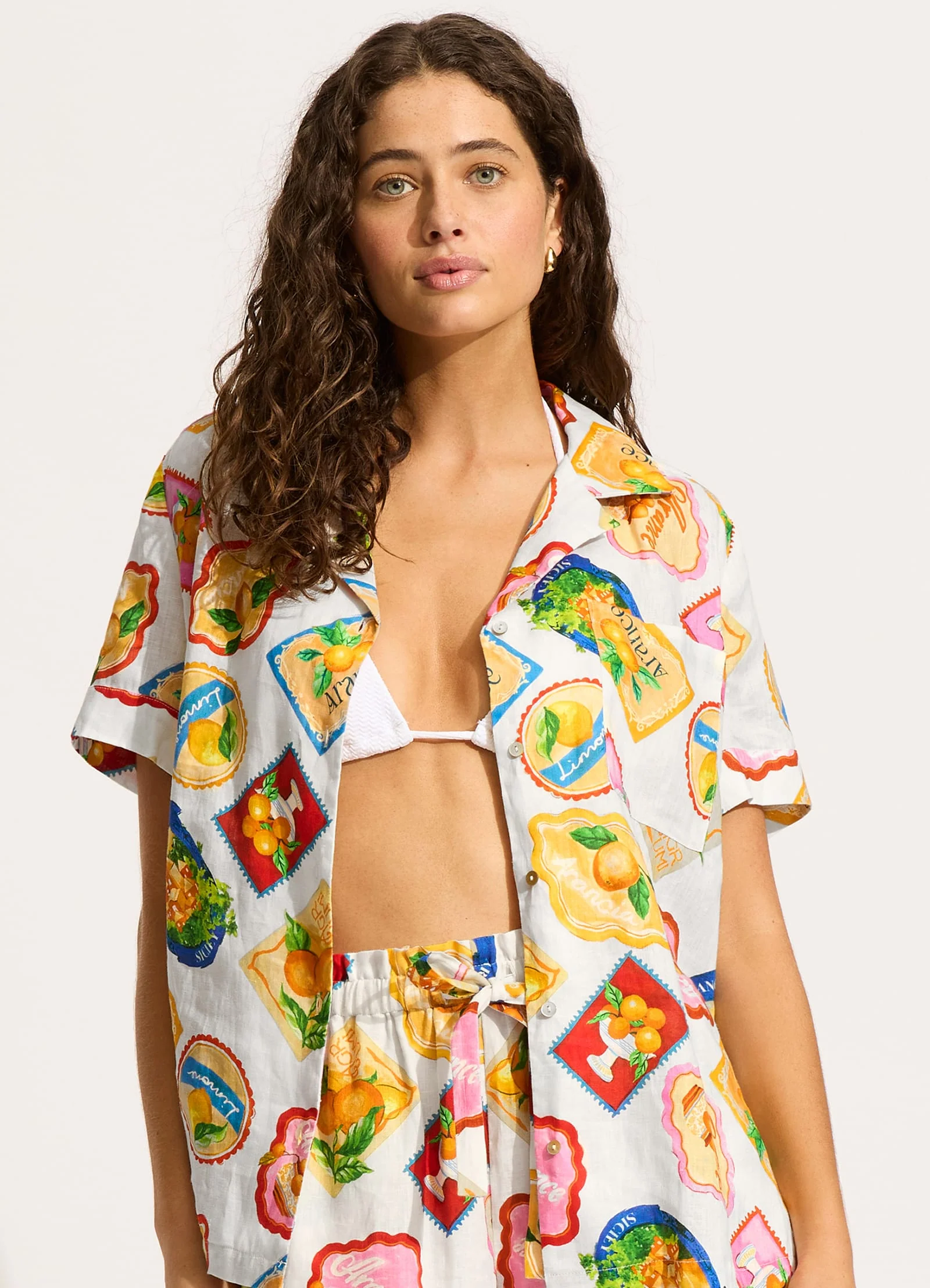 Ciao Bella Stamp Shirt - White - Image 7