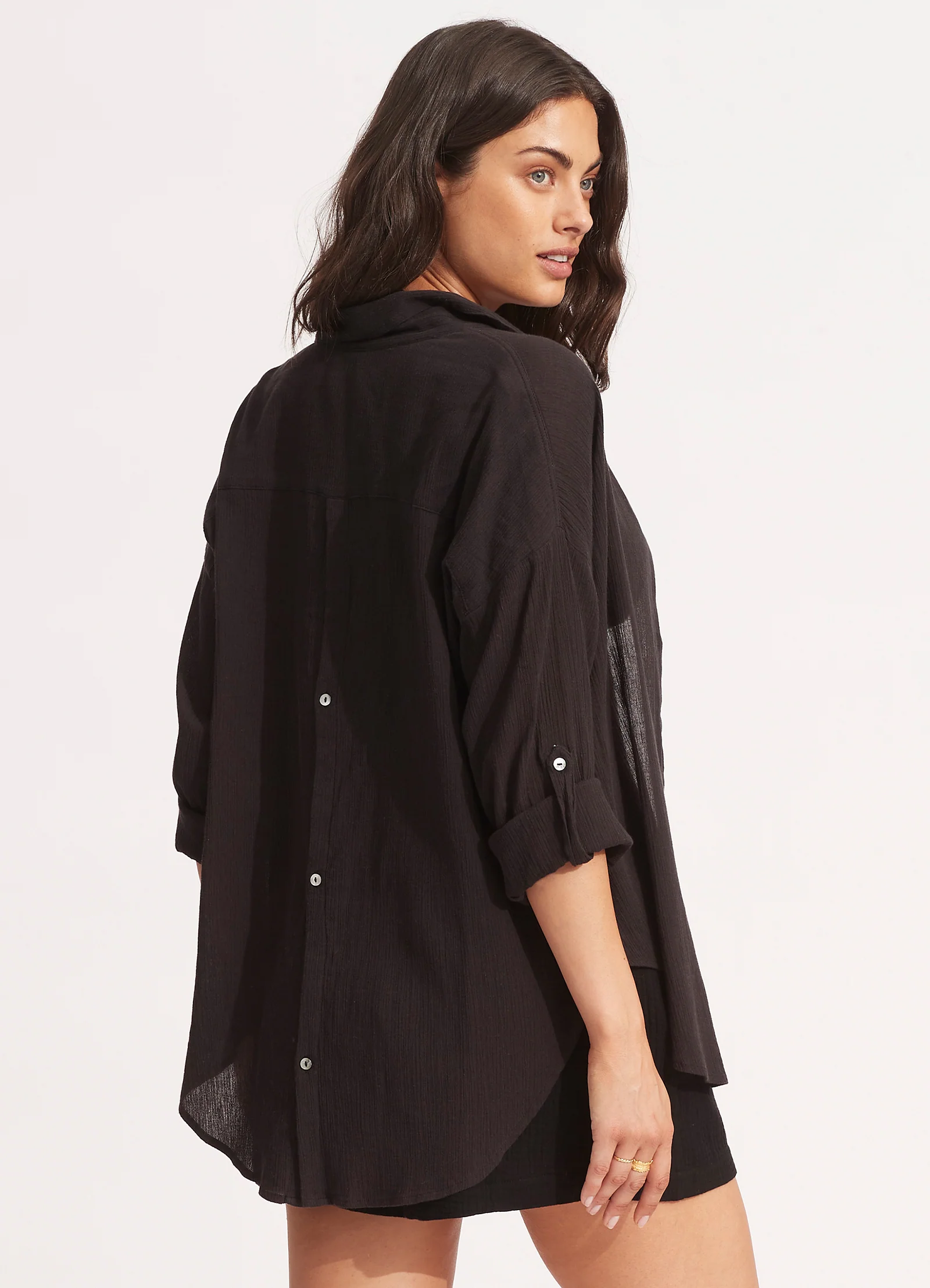 Classic Beach Shirt - Black - Image 4