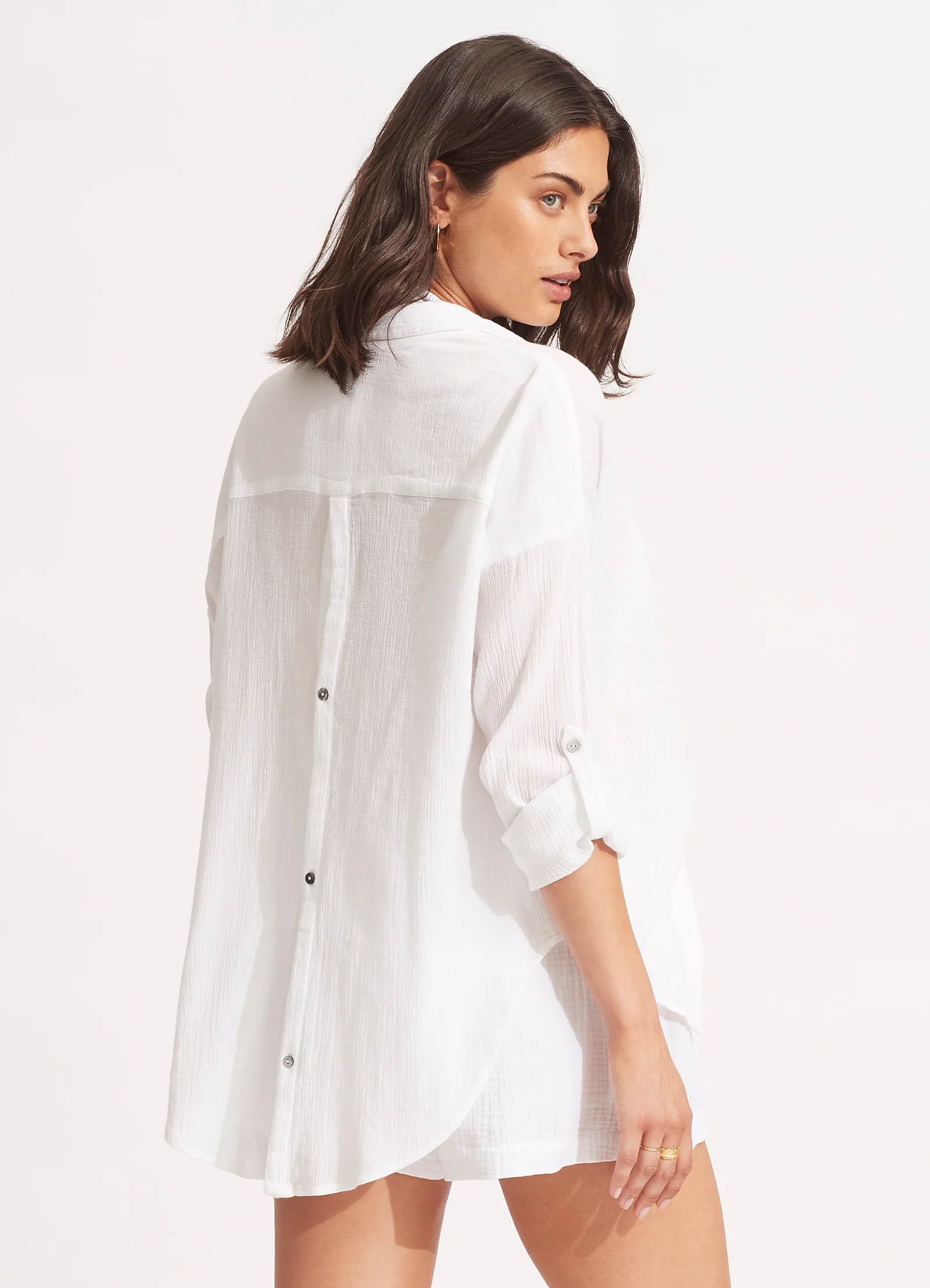 Classic Beach Shirt - White - Image 4