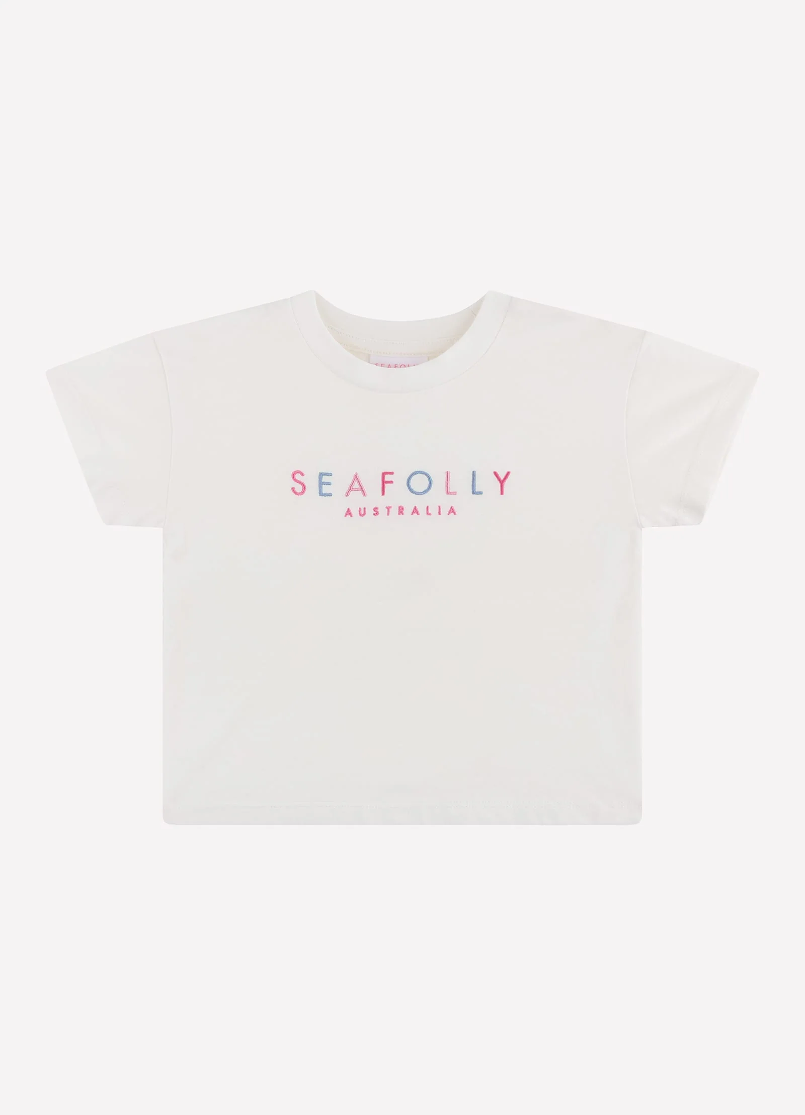 Cloud Dancer Cotton Embossed Crop Tee - Cloud Dancer - Image 2