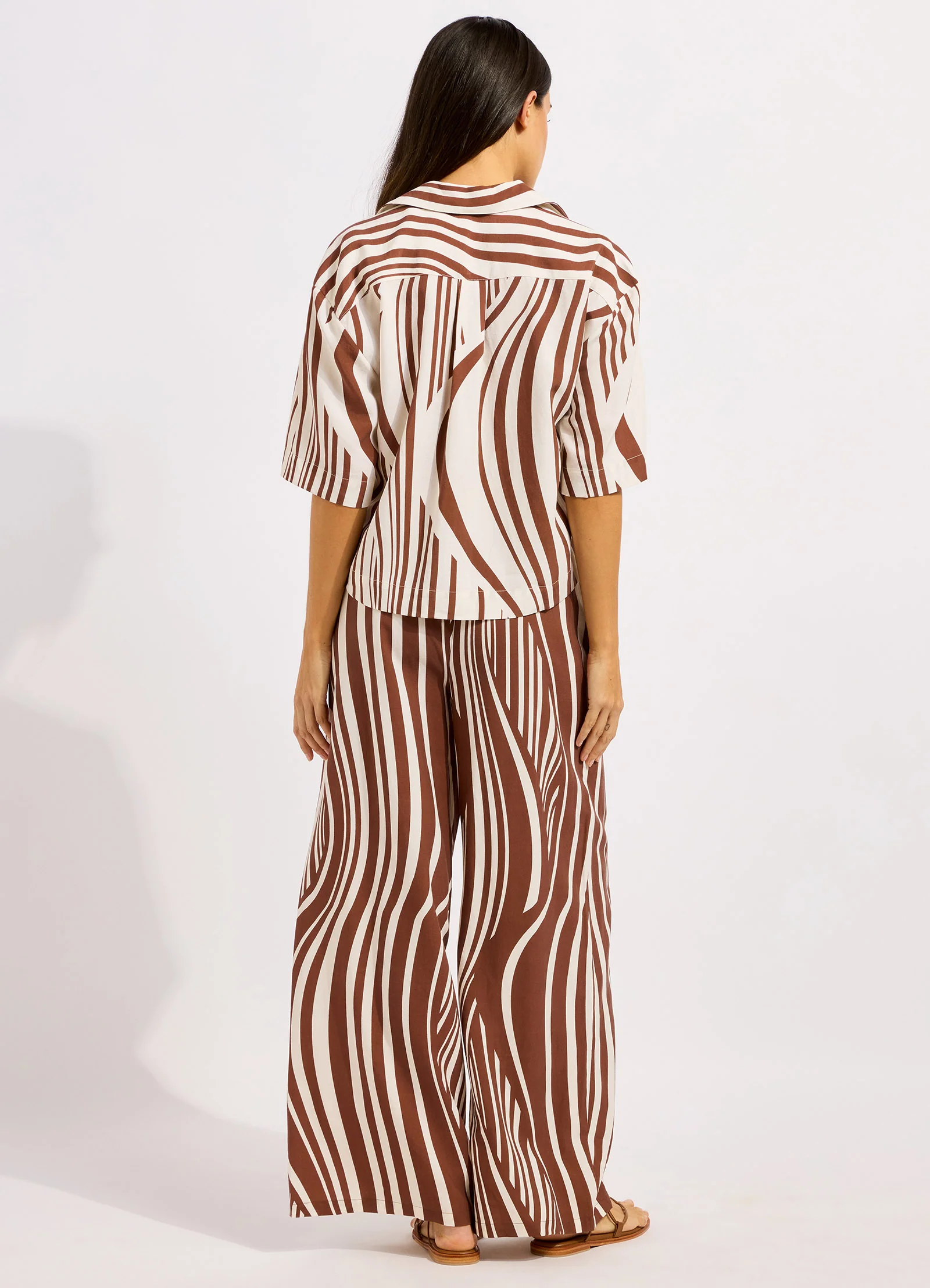 Coastline Stripe Oversized Crop Shirt - Image 4