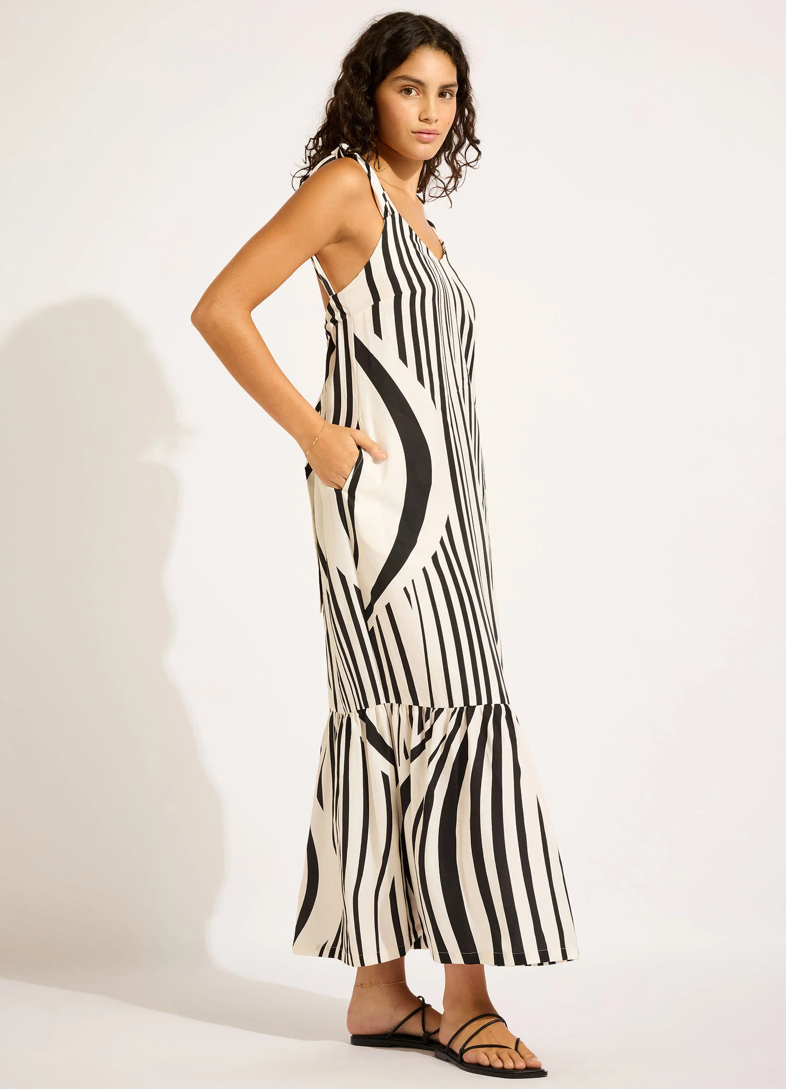 Coastline Tie Back Maxi Dress - Image 2